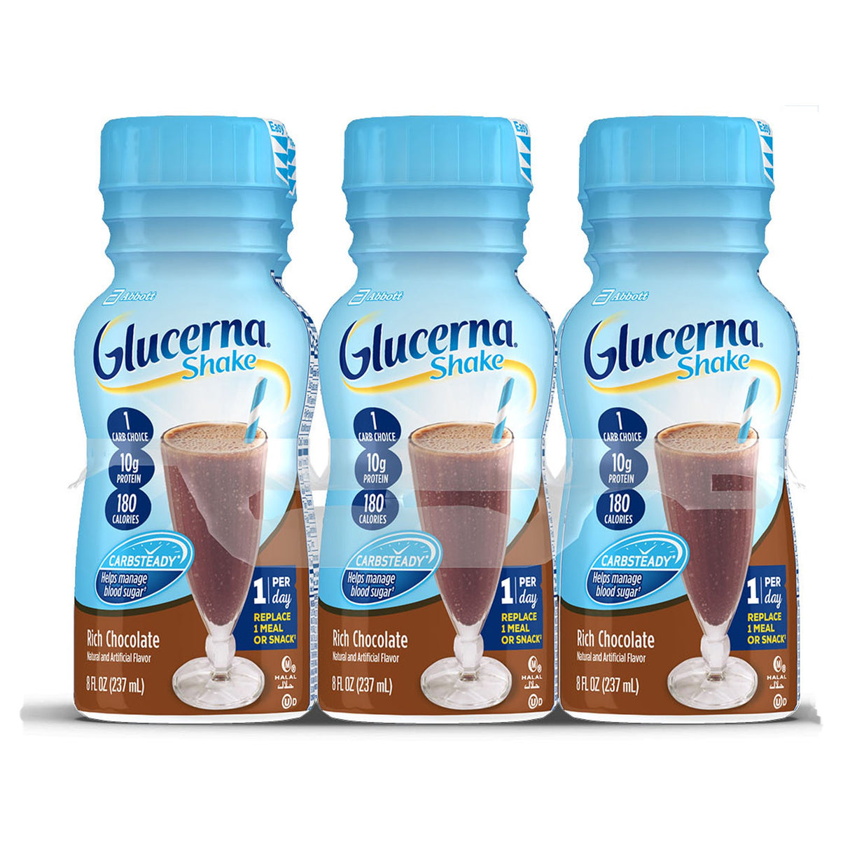 Oral Supplement Glucerna® Original Shake Rich Chocolate Flavor Liquid 8 oz. Bottle - BeHope