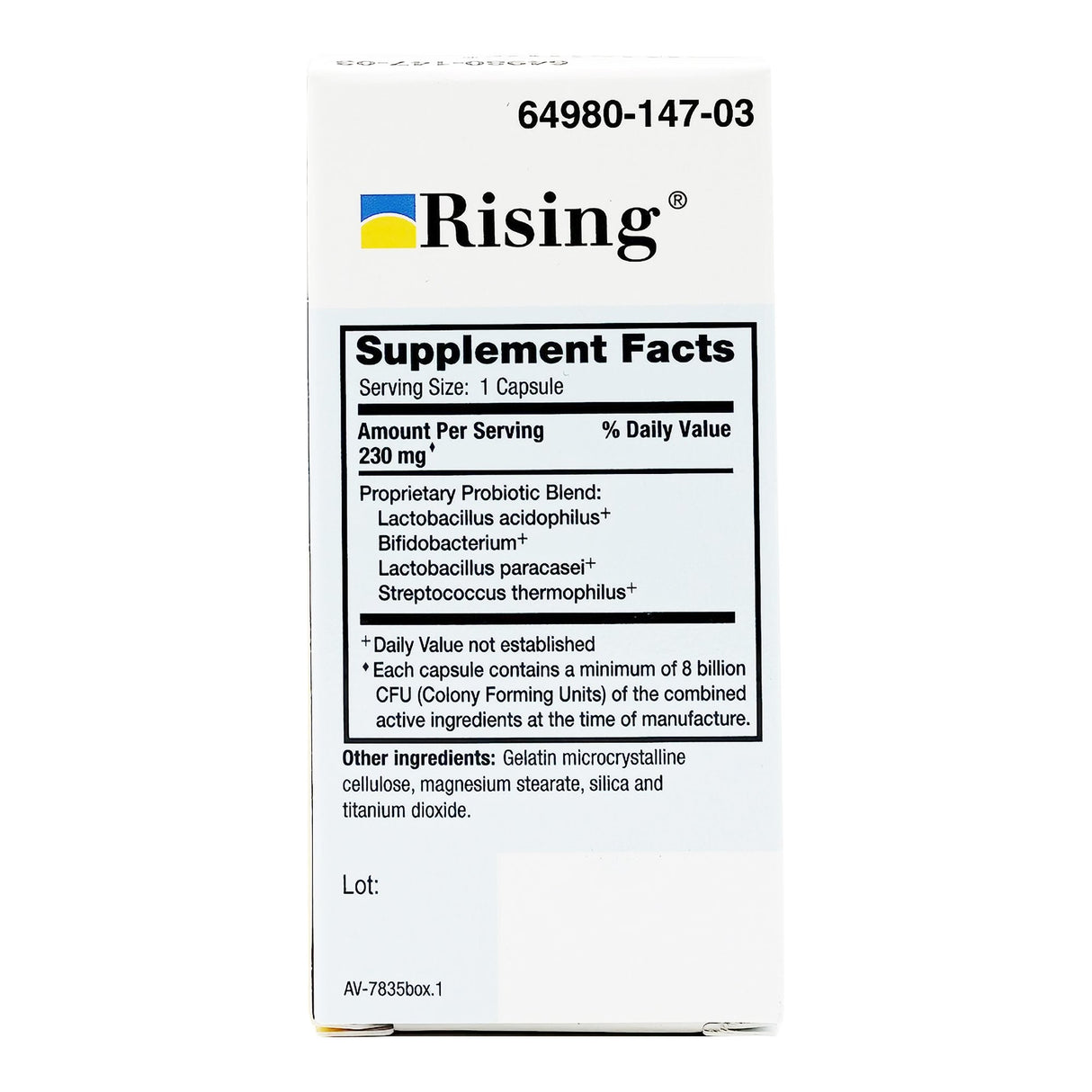 Probiotic Dietary Supplement RisaQuad™ 30 per Bottle Capsule - BeHope