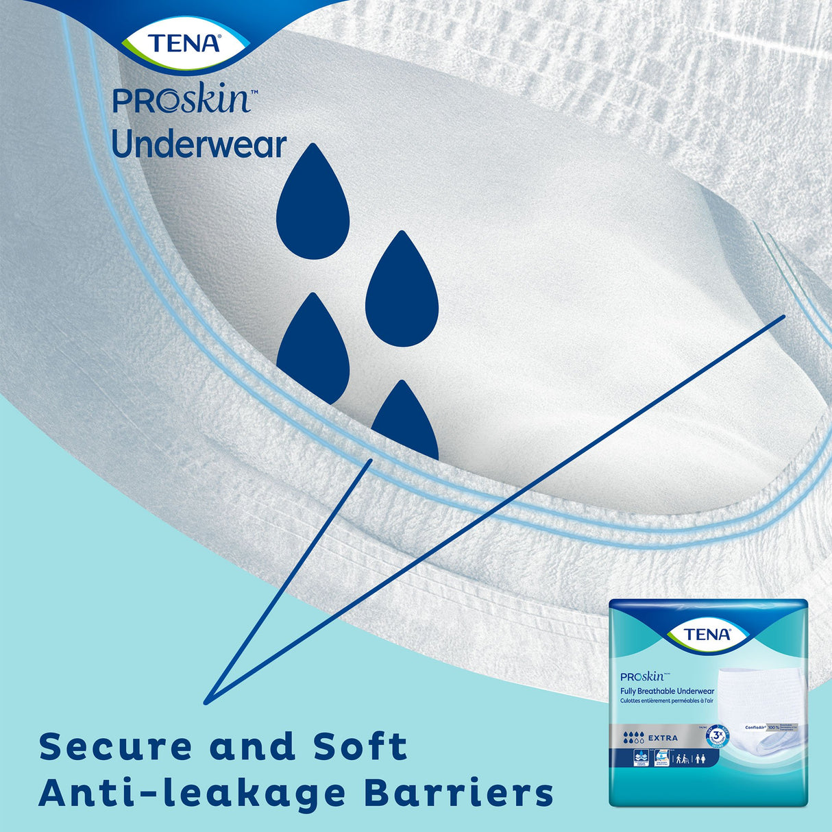 Unisex Adult Absorbent Underwear TENA® ProSkin™ Extra Pull On with Tear Away Seams 2X-Large Disposable Moderate Absorbency - BeHope