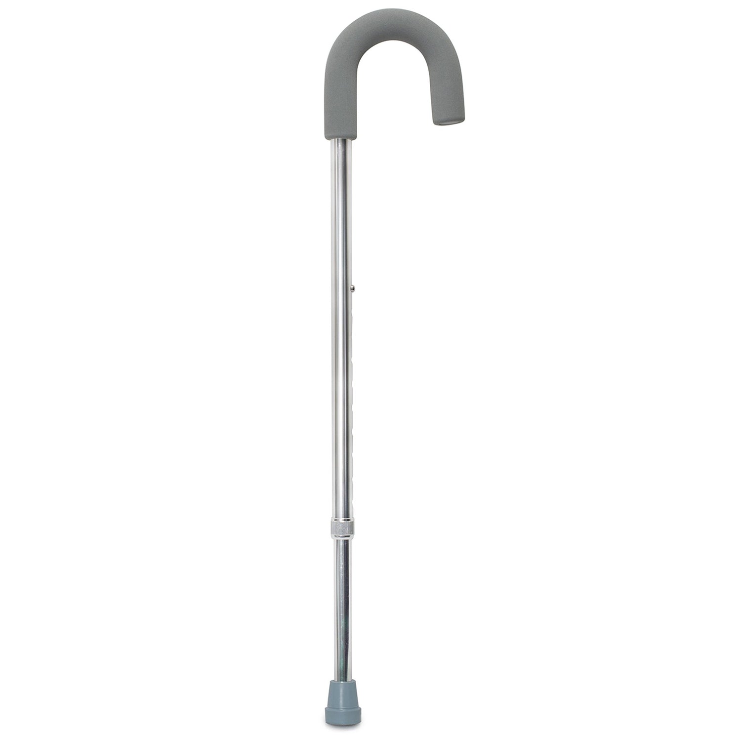 Round Handle Cane McKesson Aluminum 28-3/4 to 37-3/4 Inch Height Silver - BeHope