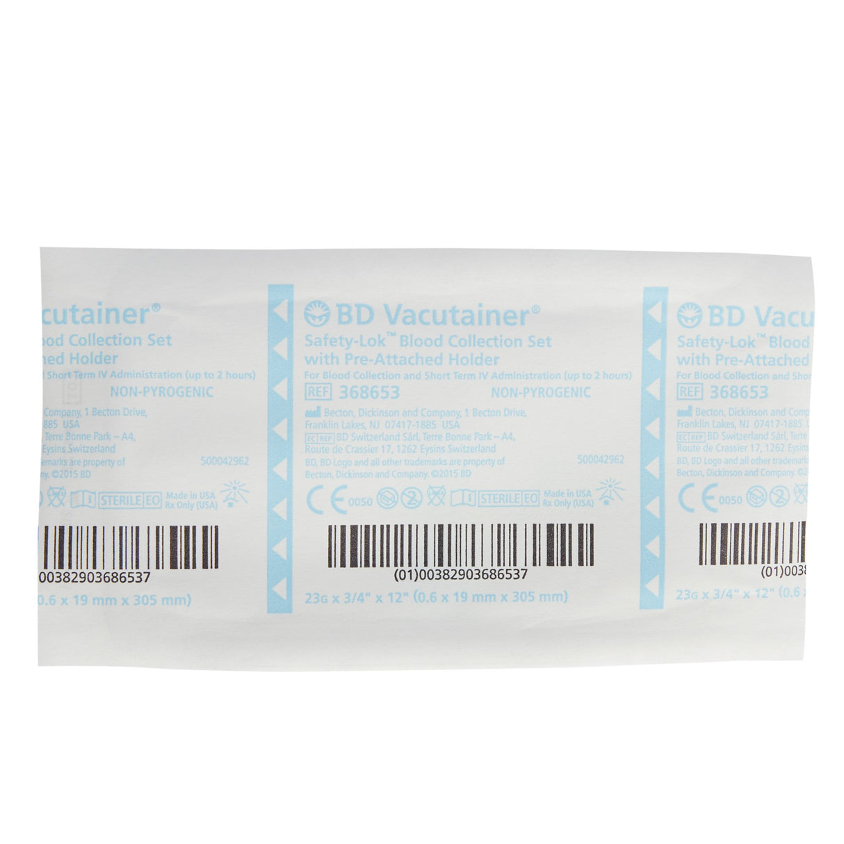 BD Vacutainer® Safety-Lok™ Blood Collection Set with Holder 23 Gauge 3/4 Inch Needle Length Safety Needle 12 Inch Tubing Sterile - BeHope