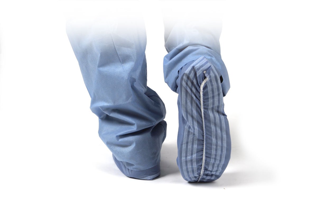 Shoe Cover Medline X-Large Ankle High Nonskid Sole Blue NonSterile - BeHope