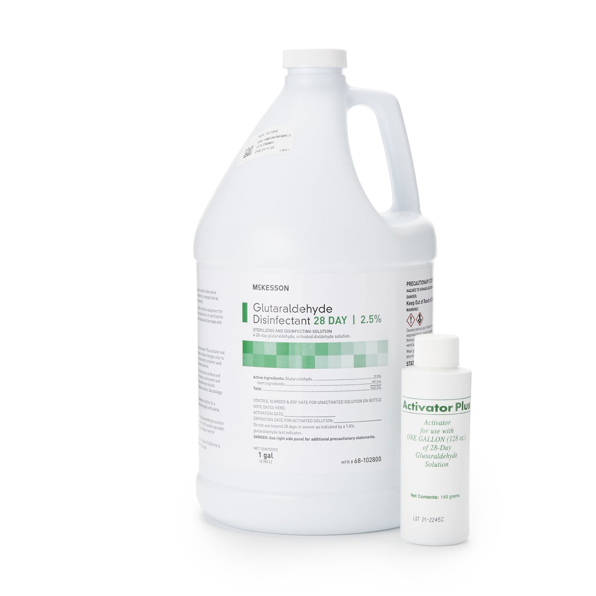 Glutaraldehyde High-Level Disinfectant McKesson 28 Day Activation Required Liquid 1 gal. Jug Reusable - BeHope