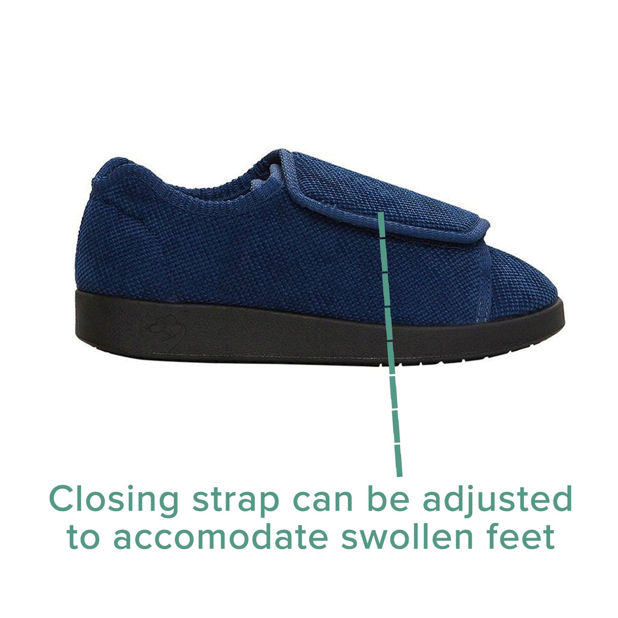 Slippers Silverts® Female Adult Size 6 / 2X-Wide Hard Sole Single Patient Use Navy Blue - BeHope