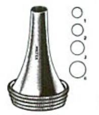 Ear Speculum Tip Round Tip Size 4 Stainless Steel 4 mm Reusable - BeHope