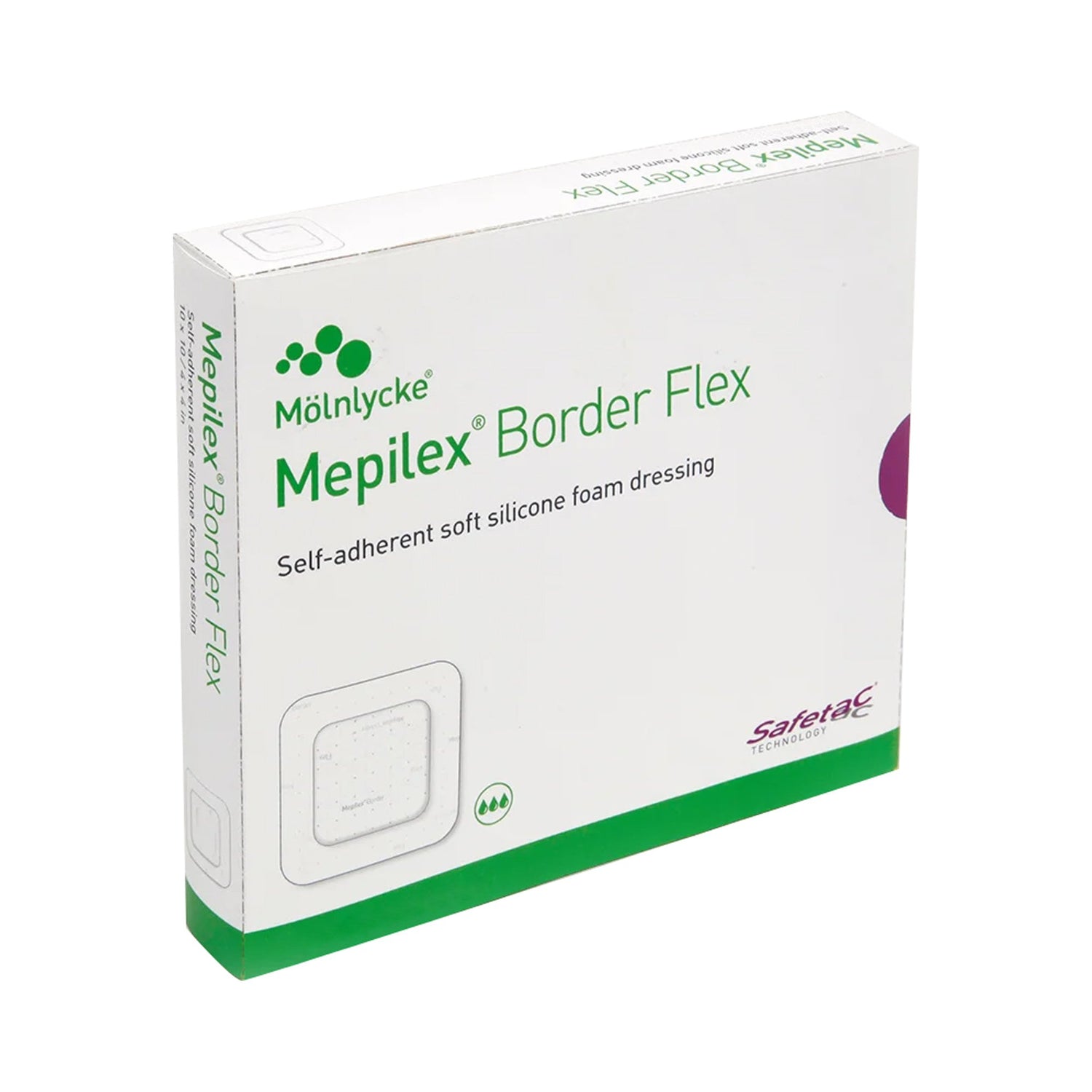 Foam Dressing Mepilex® Border Flex 5.1 X 6.3 Inch With Border Film Backing Silicone Adhesive Oval Sterile - BeHope