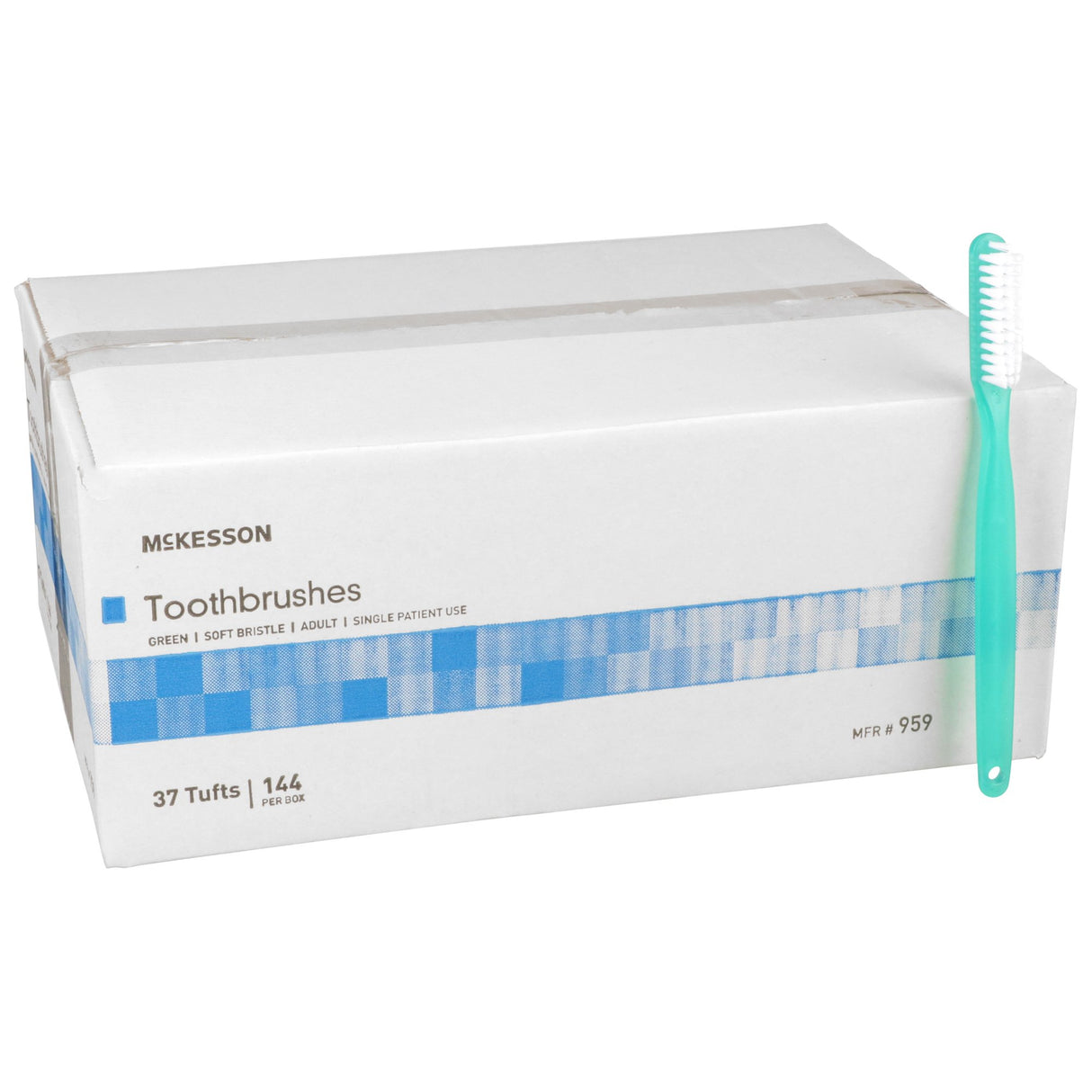 Toothbrush McKesson Green Adult Soft - BeHope