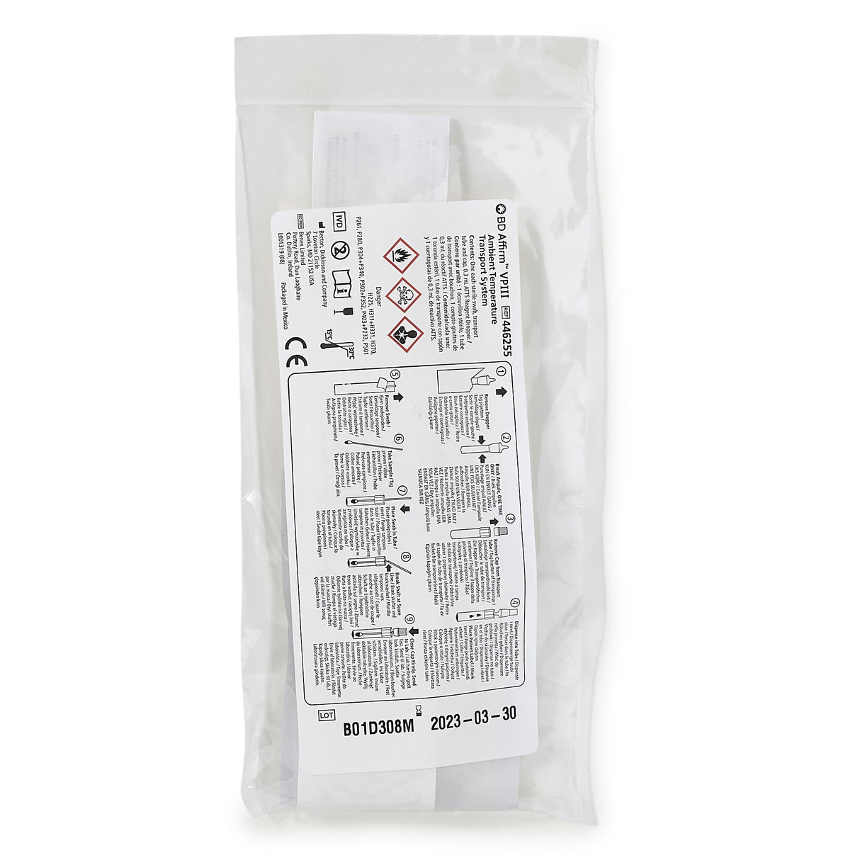 Specimen Collection and Transport Kit BD Affirm™ VPIII 0.3 mL Collection Tube Sterile - BeHope