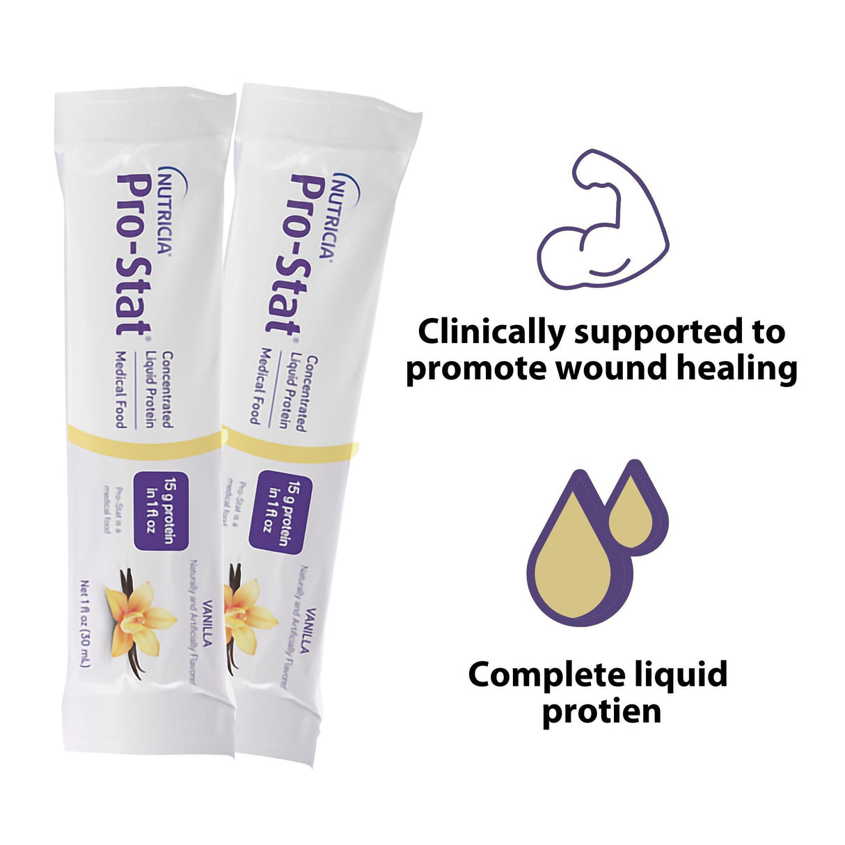 Oral Supplement Pro-Stat® Vanilla Flavor Liquid 1 oz. Individual Packet - BeHope