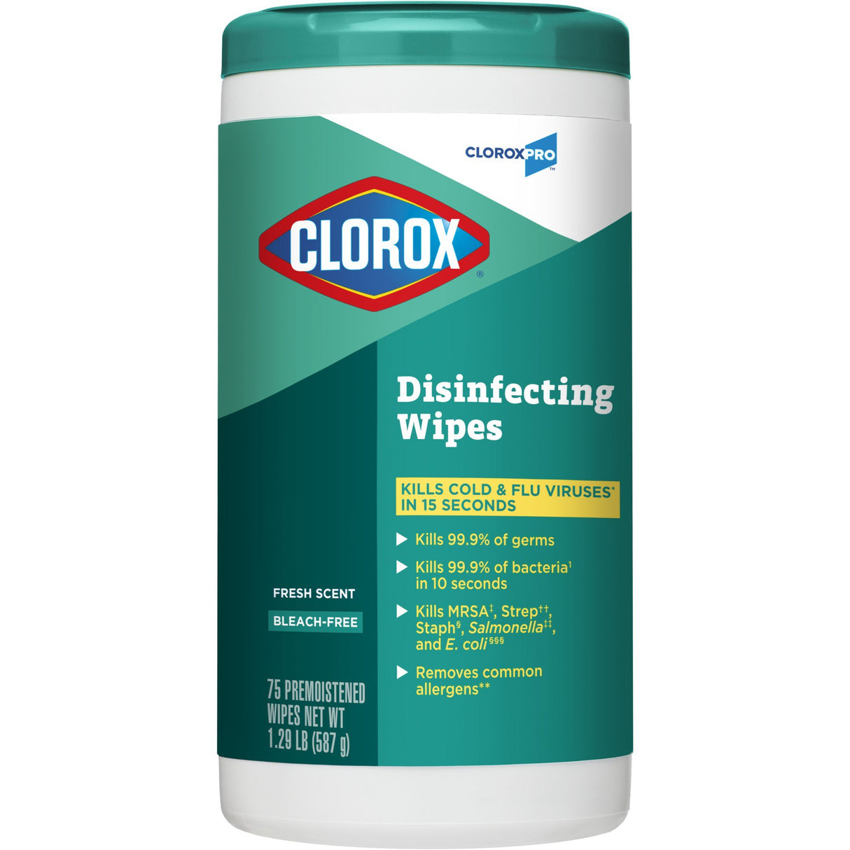 Surface Disinfectant CloroxPro™ Clorox® Premoistened Manual Pull Wipe 75 Count Canister Fresh Scent NonSterile - BeHope