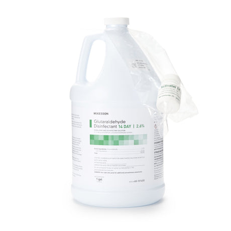 Glutaraldehyde High-Level Disinfectant McKesson 14 Day Activation Required Liquid 1 gal. Jug Reusable - BeHope