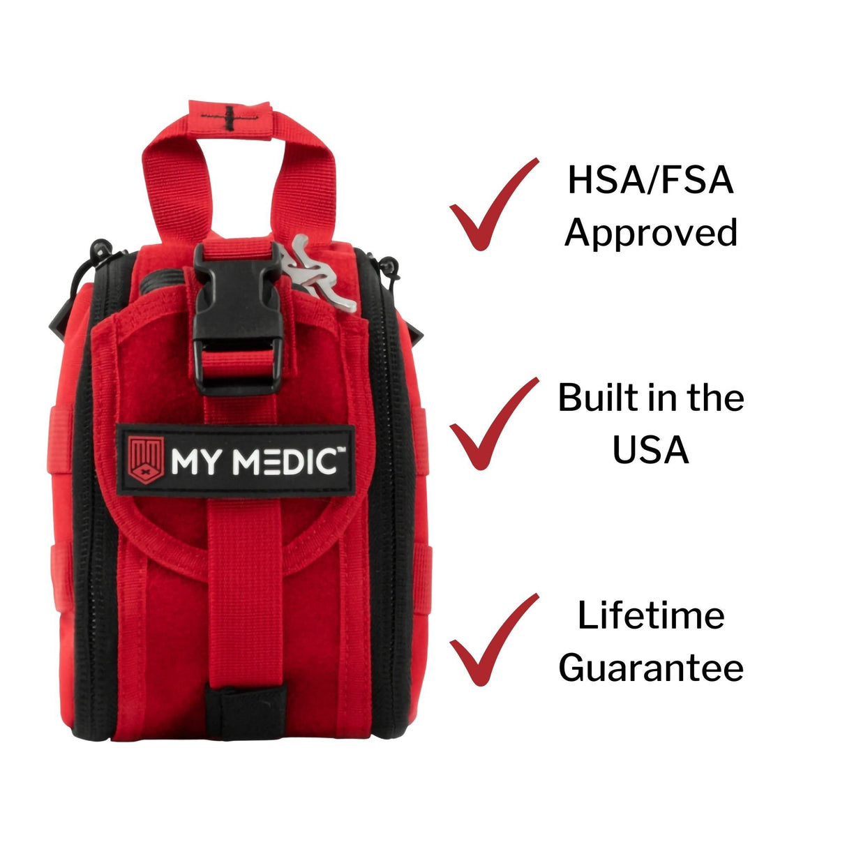 Trauma First Aid Kit My Medic™ TFAK Red Nylon Bag - BeHope