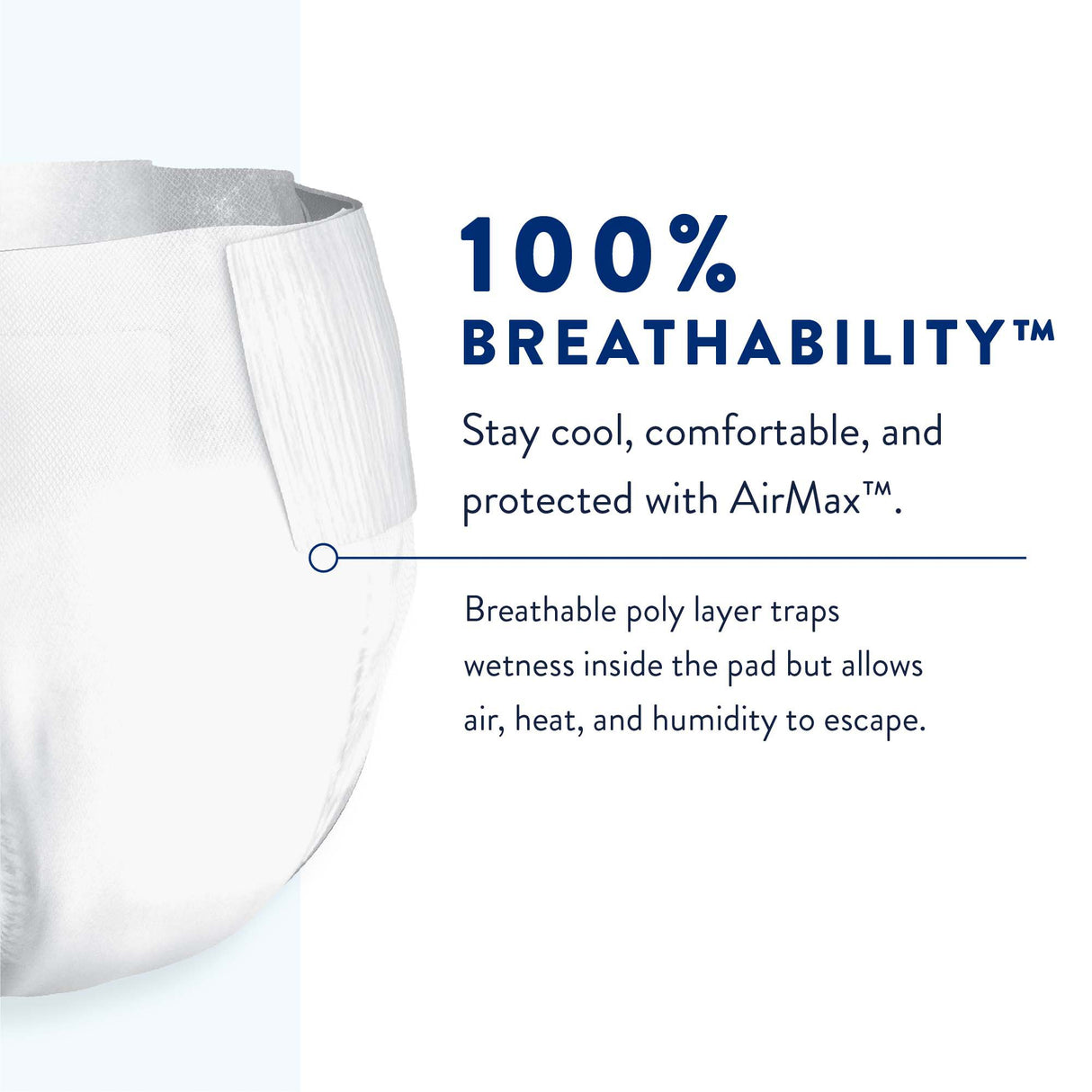 Unisex Adult Incontinence Brief Prevail Air™ Overnight Size 3 / X-Large Disposable Heavy Absorbency - BeHope