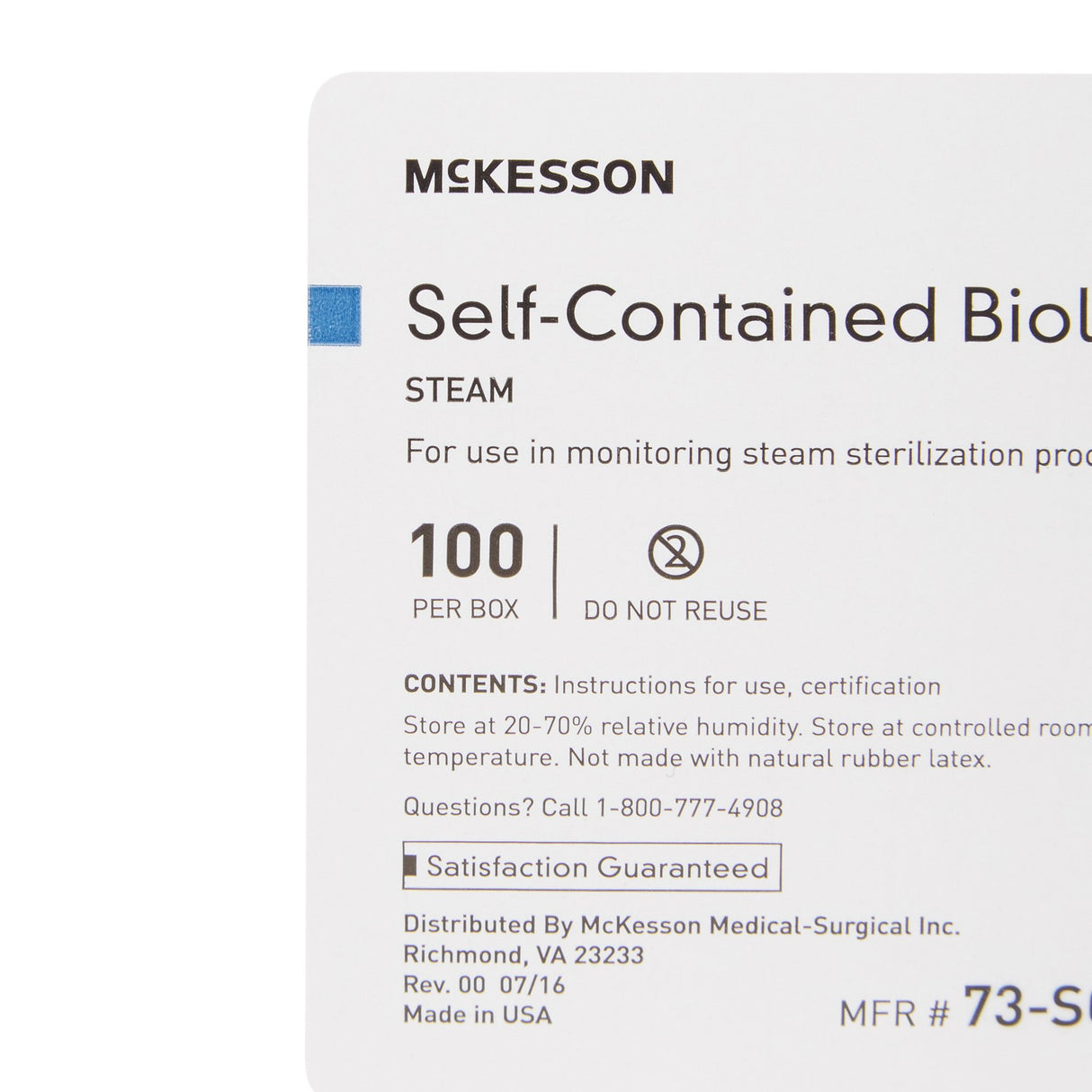 McKesson Sterilization Biological Indicator Vial Steam - BeHope