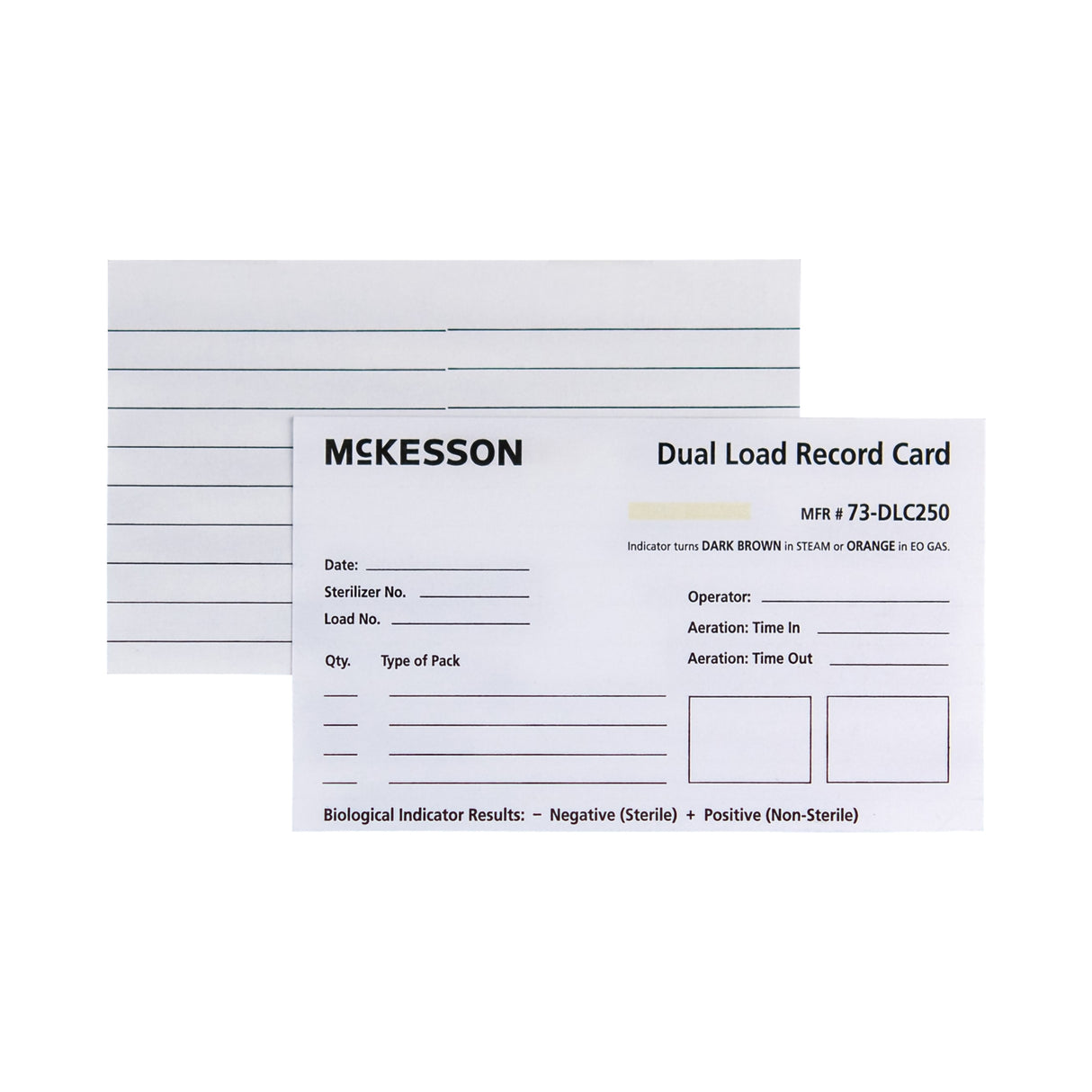 Sterilization Record Card Mckesson Dual Load Multi Parameter Indicator - BeHope