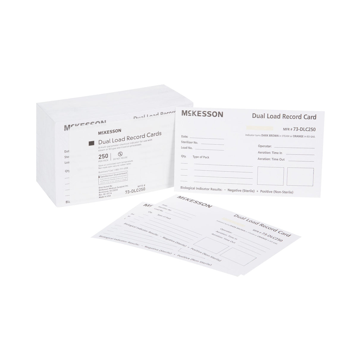 Sterilization Record Card Mckesson Dual Load Multi Parameter Indicator - BeHope