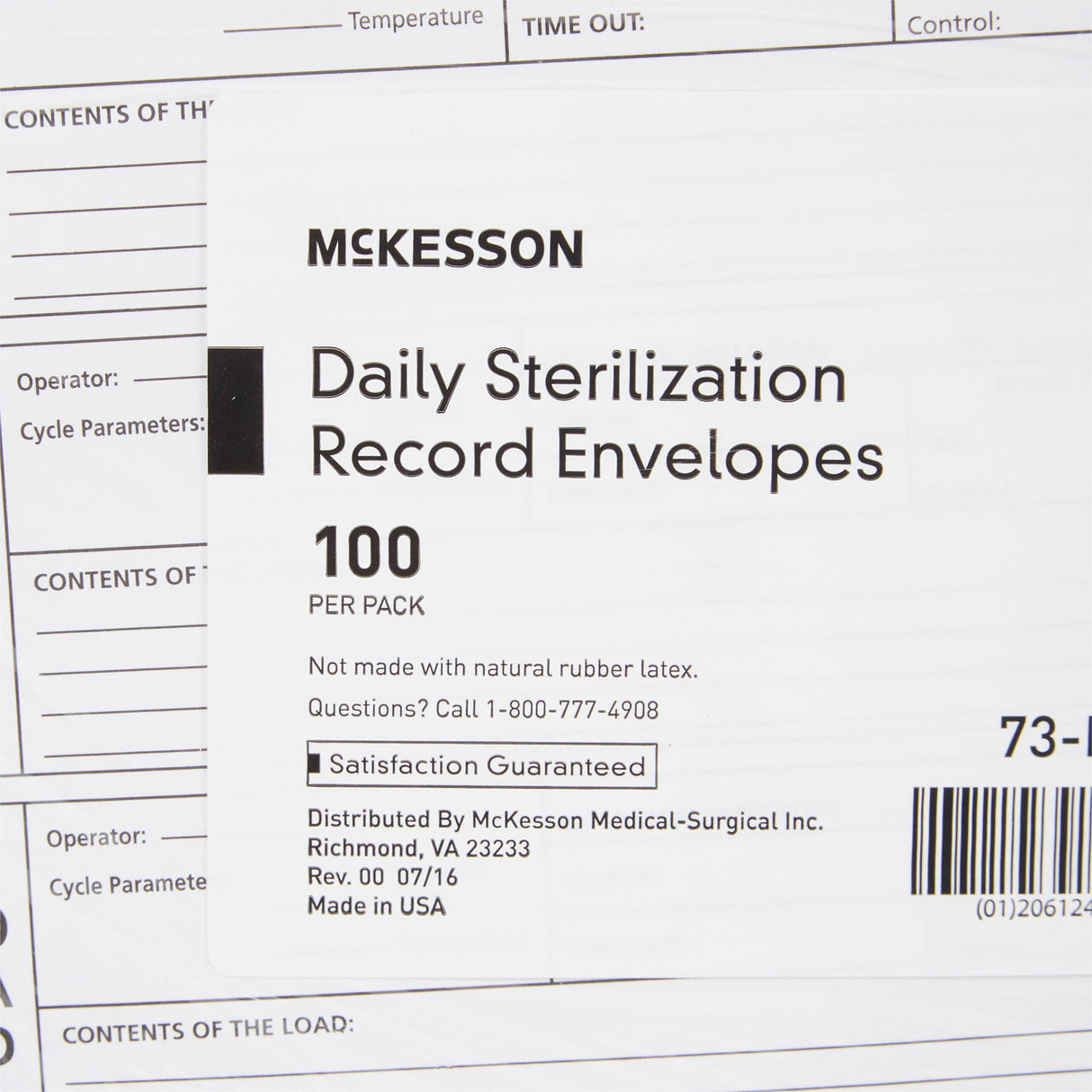 Sterilization Record Envelope McKesson - BeHope