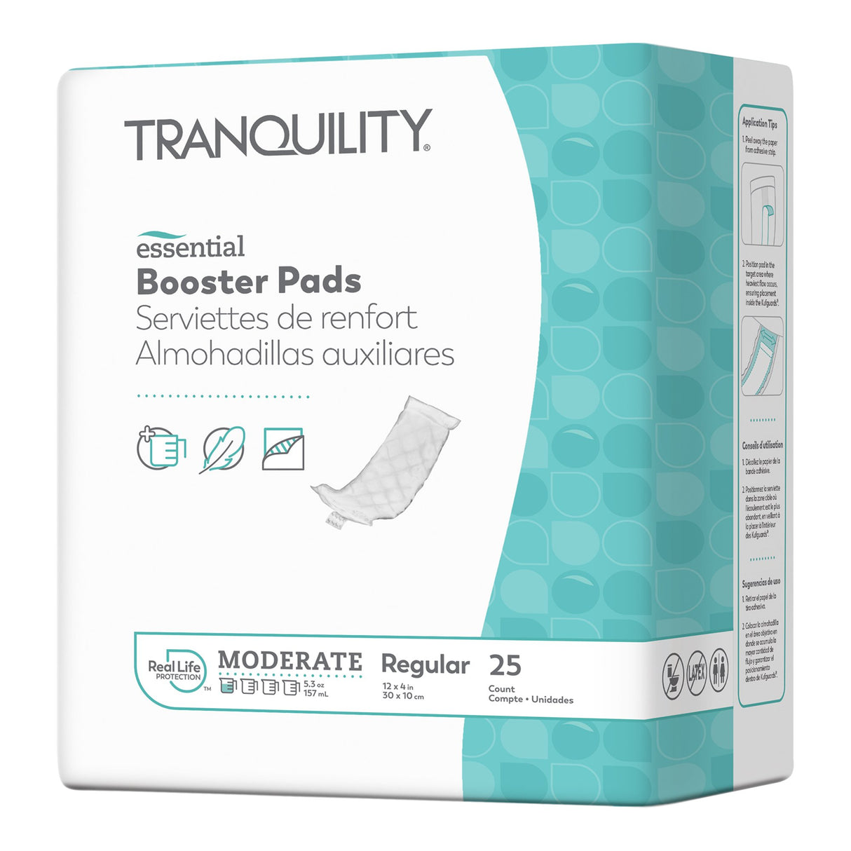 Booster Pad Tranquility® Essential 12 X 14 Inch Moderate Absorbency Super Absorbent Core Regular - BeHope