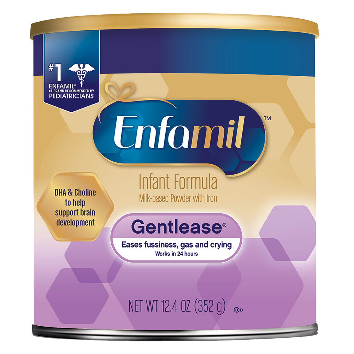 Infant Formula Enfamil® Gentlease® Unflavored 12.4 oz. Can Powder Milk-Based Fussiness / Gas / Crying - BeHope