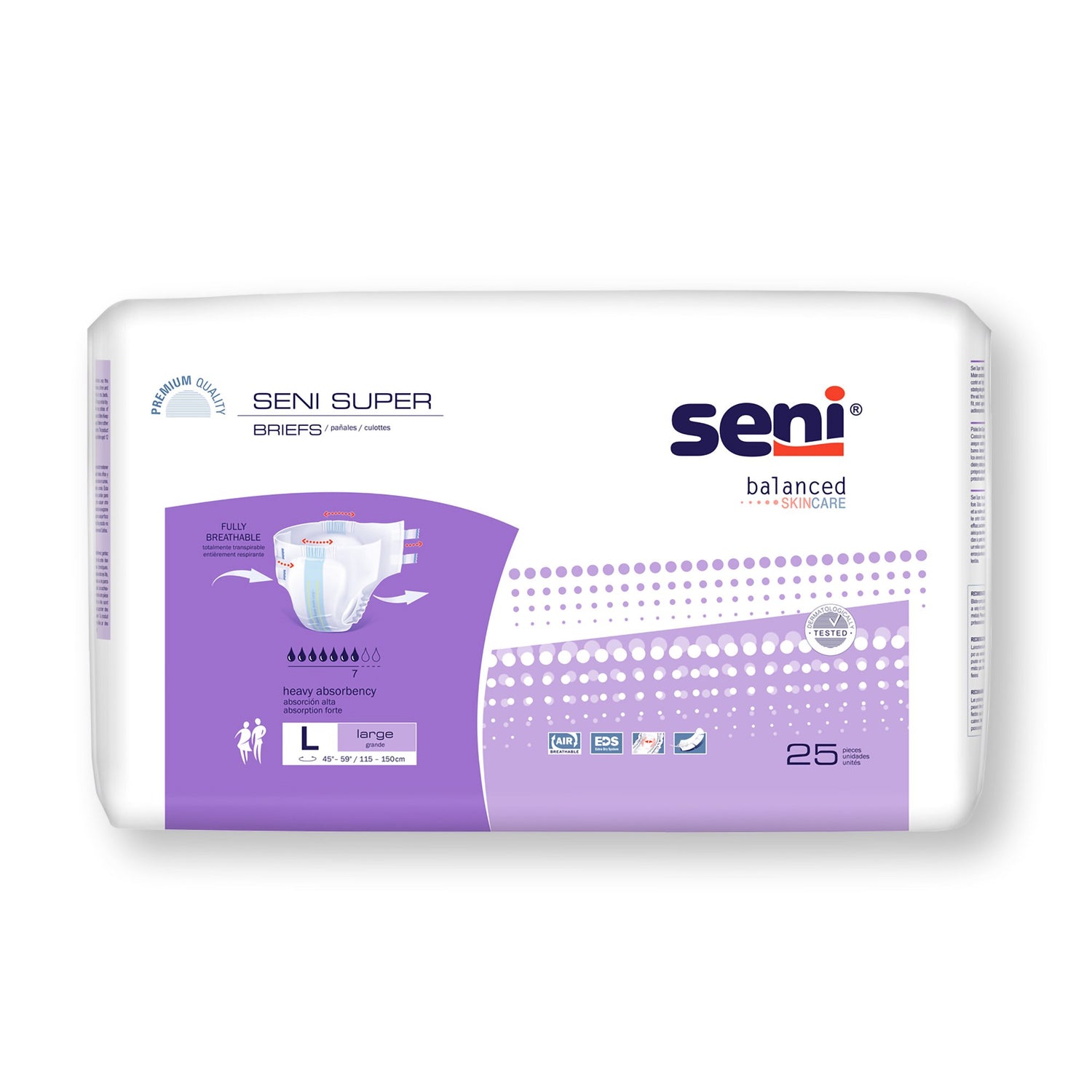 Unisex Adult Incontinence Brief Seni® Super Large Disposable Heavy Absorbency - BeHope