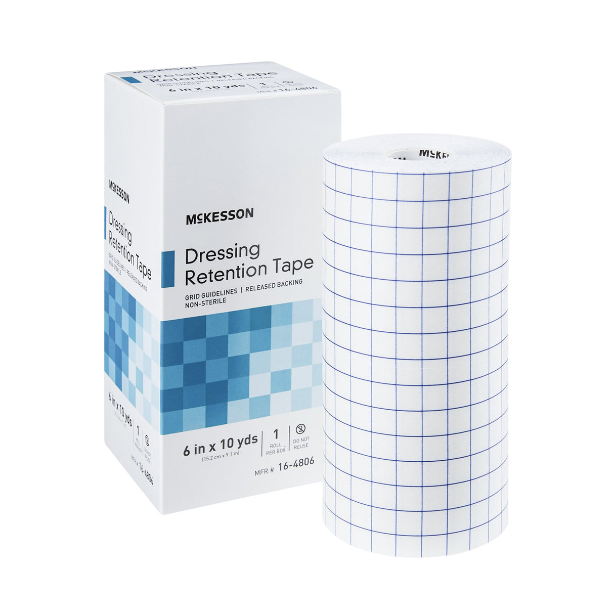 Water Resistant Dressing Retention Tape with Liner McKesson White 6 Inch X 10 Yard Nonwoven / Printed Release Paper NonSterile - BeHope