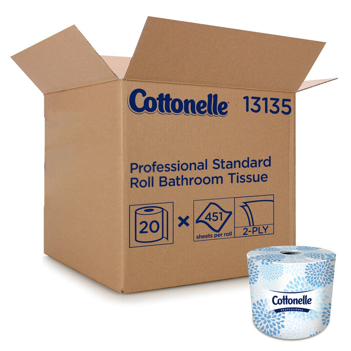 Toilet Tissue Kleenex® Cottonelle® Professional White 2-Ply Standard Size Cored Roll 451 Sheets 4 X 4 Inch - BeHope