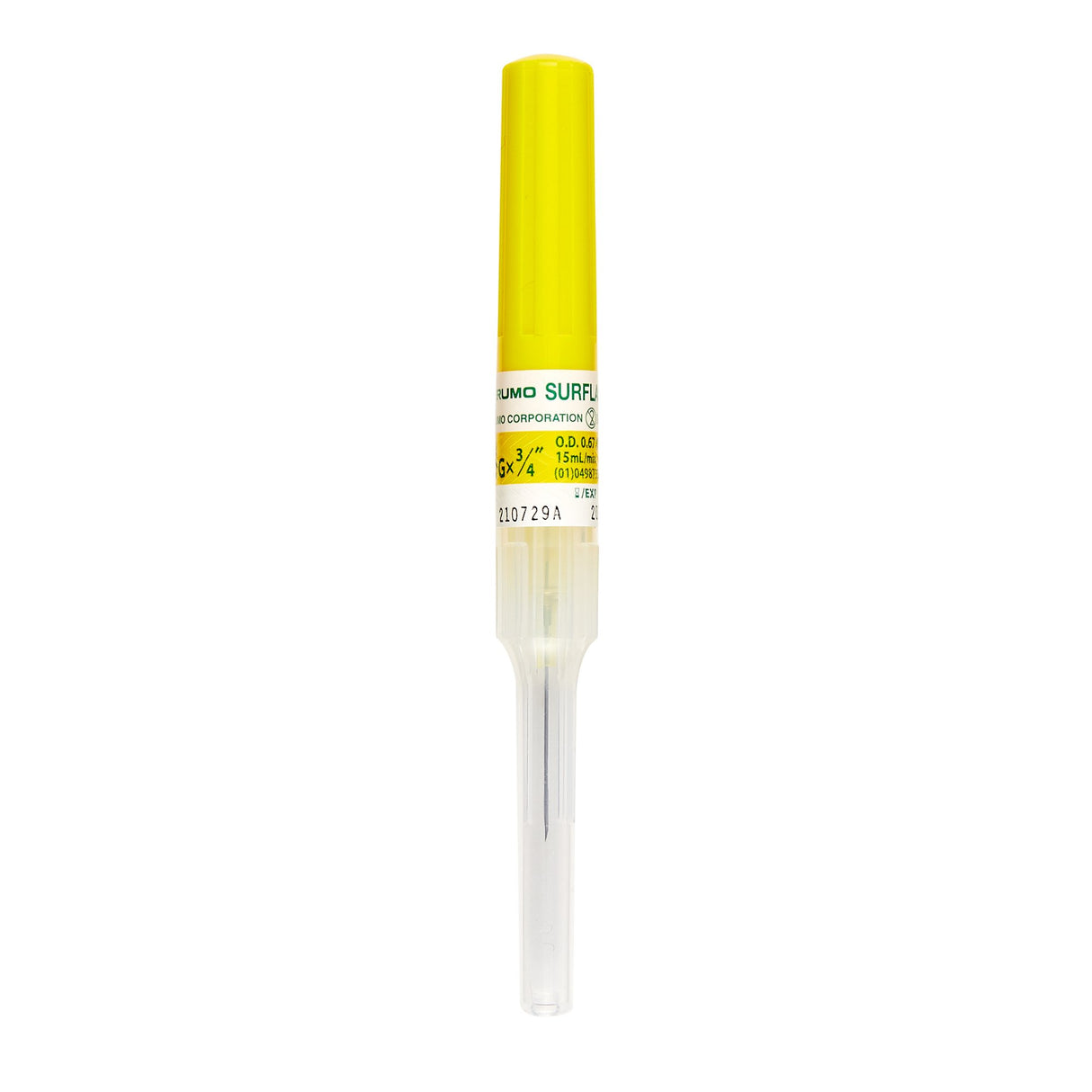 Peripheral IV Catheter SurFlash® 24 Gauge 3/4 Inch Polyurethane Straight Hub Non Blood Control Non-Safety - BeHope
