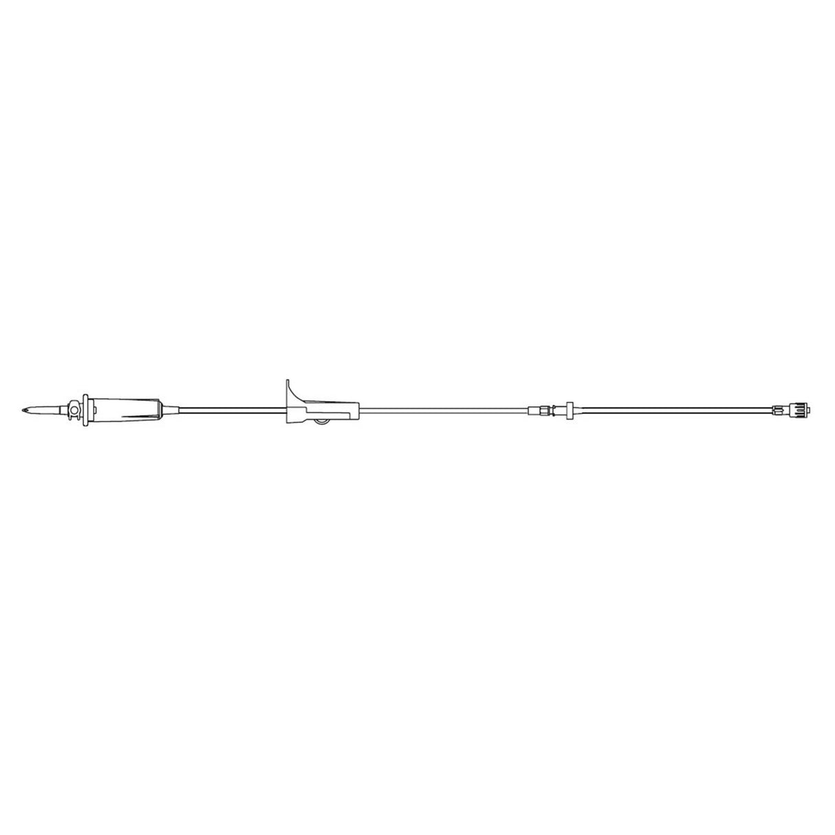 IV Pump Set Vista® Pump Without Ports 15 Drops / mL Drip Rate Without Filter 108 Inch Tubing Solution - BeHope