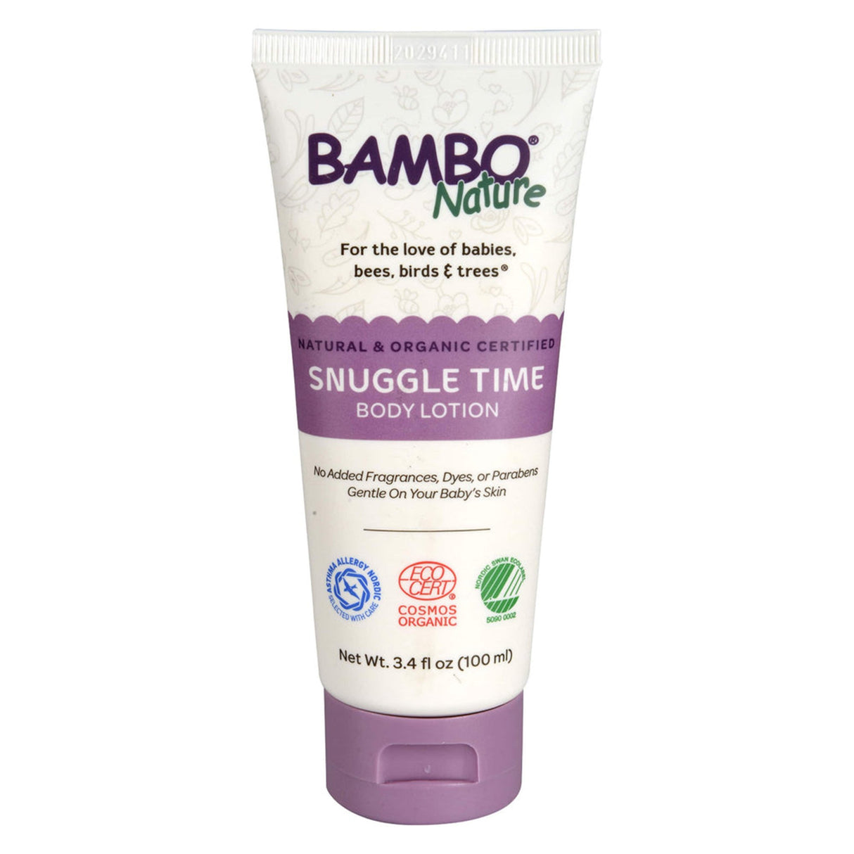 Baby Lotion Bambo® Nature Snuggle Time 3.4 oz. Tube Unscented Lotion - BeHope