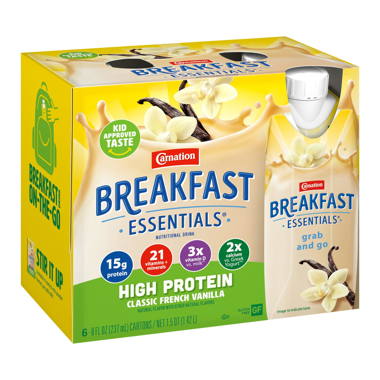 Oral Supplement Carnation Breakfast Essentials High Protein French Vanilla Flavor Liquid 8 oz. Bottle - BeHope