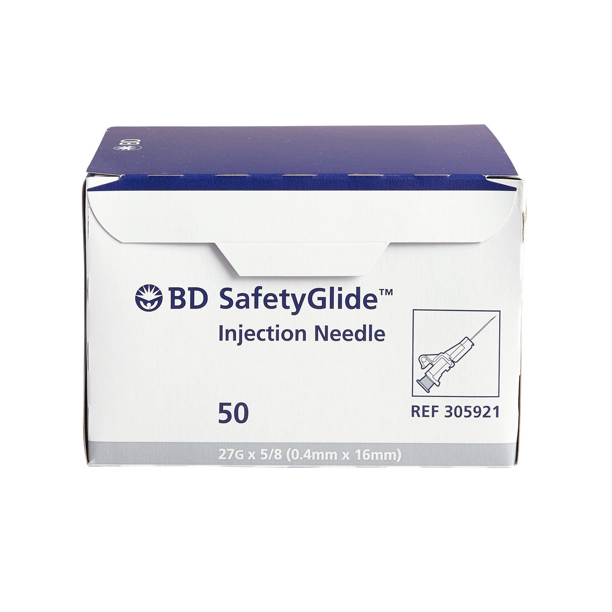 Safety Hypodermic Needle SafetyGlide™ 5/8 Inch Length 27 Gauge Thin Wall Sliding Safety Needle - BeHope