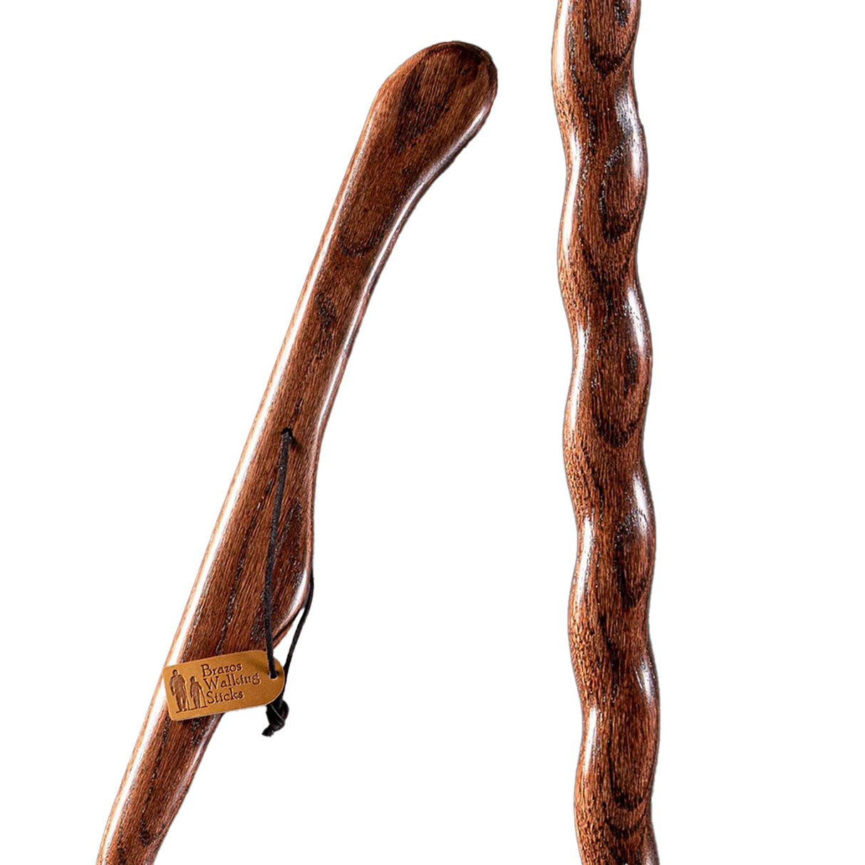 Walking Stick Brazos™ Twisted HitchHiker Wood 48 Inch Height Red - BeHope