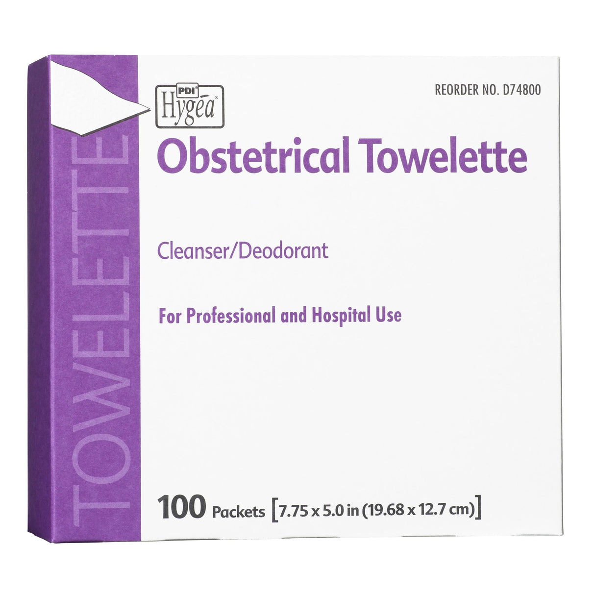 Obstetrical Cleansing Towelette Hygea® Individual Packet Scented 100 Count - BeHope