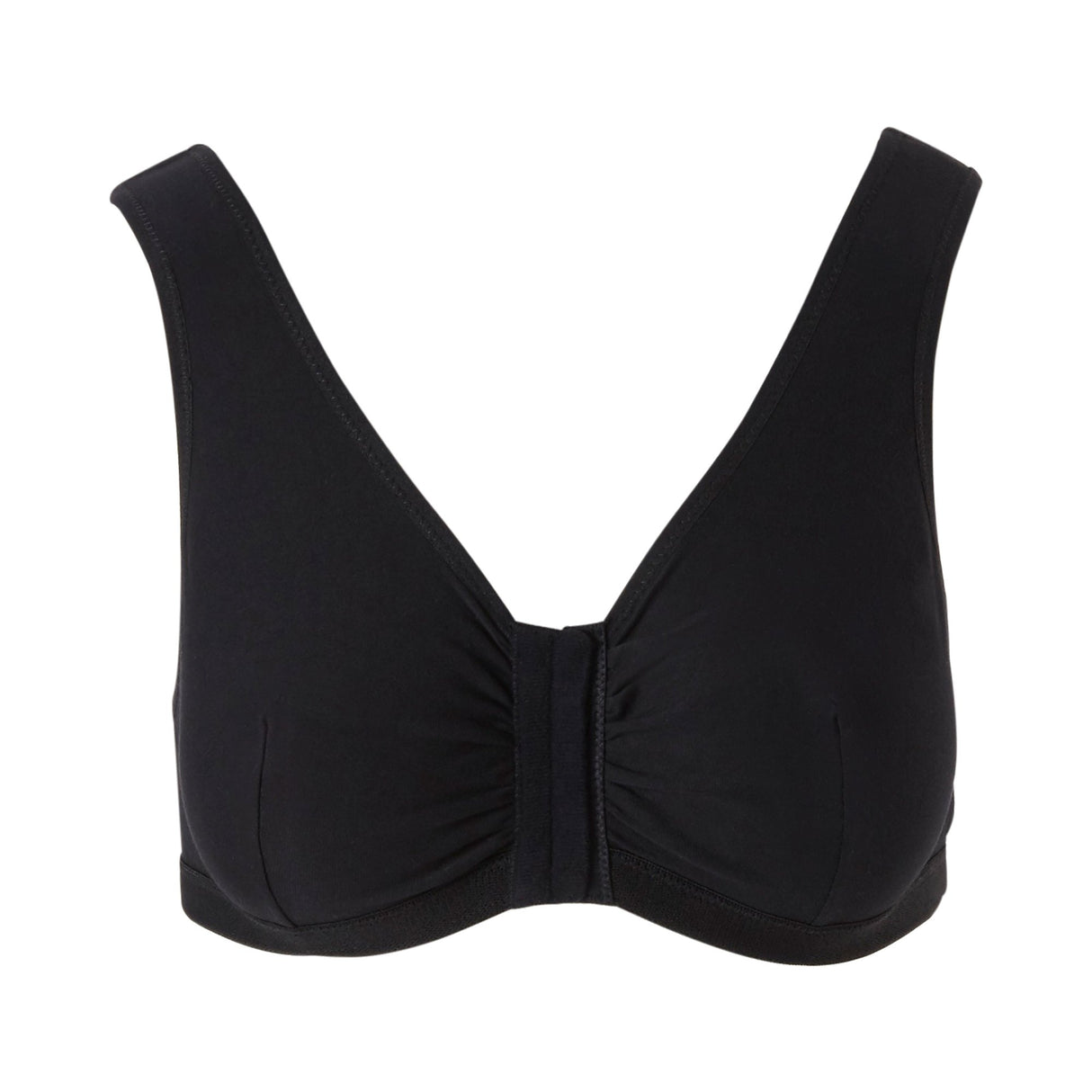 Post-Surgical Bra McKesson 36 Inch Chest Black Front Hook and Eye Closure Hook and Loop Shoulder Strap - BeHope