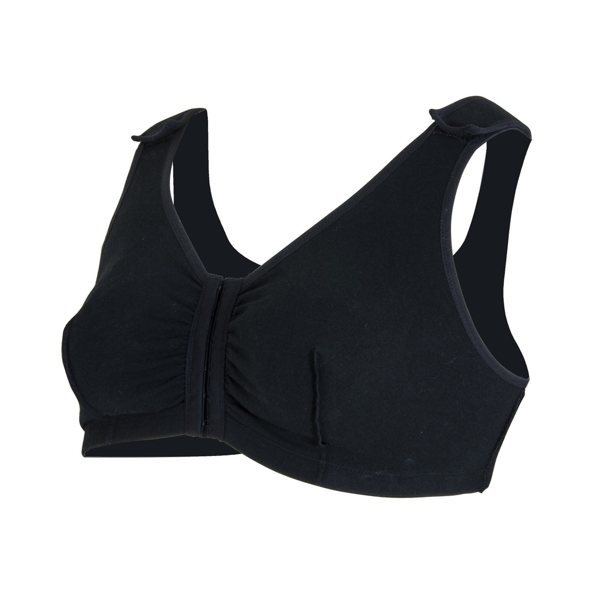 Post-Surgical Bra McKesson 42 Inch Chest Black Front Hook and Eye Closure Hook and Loop Shoulder Strap - BeHope