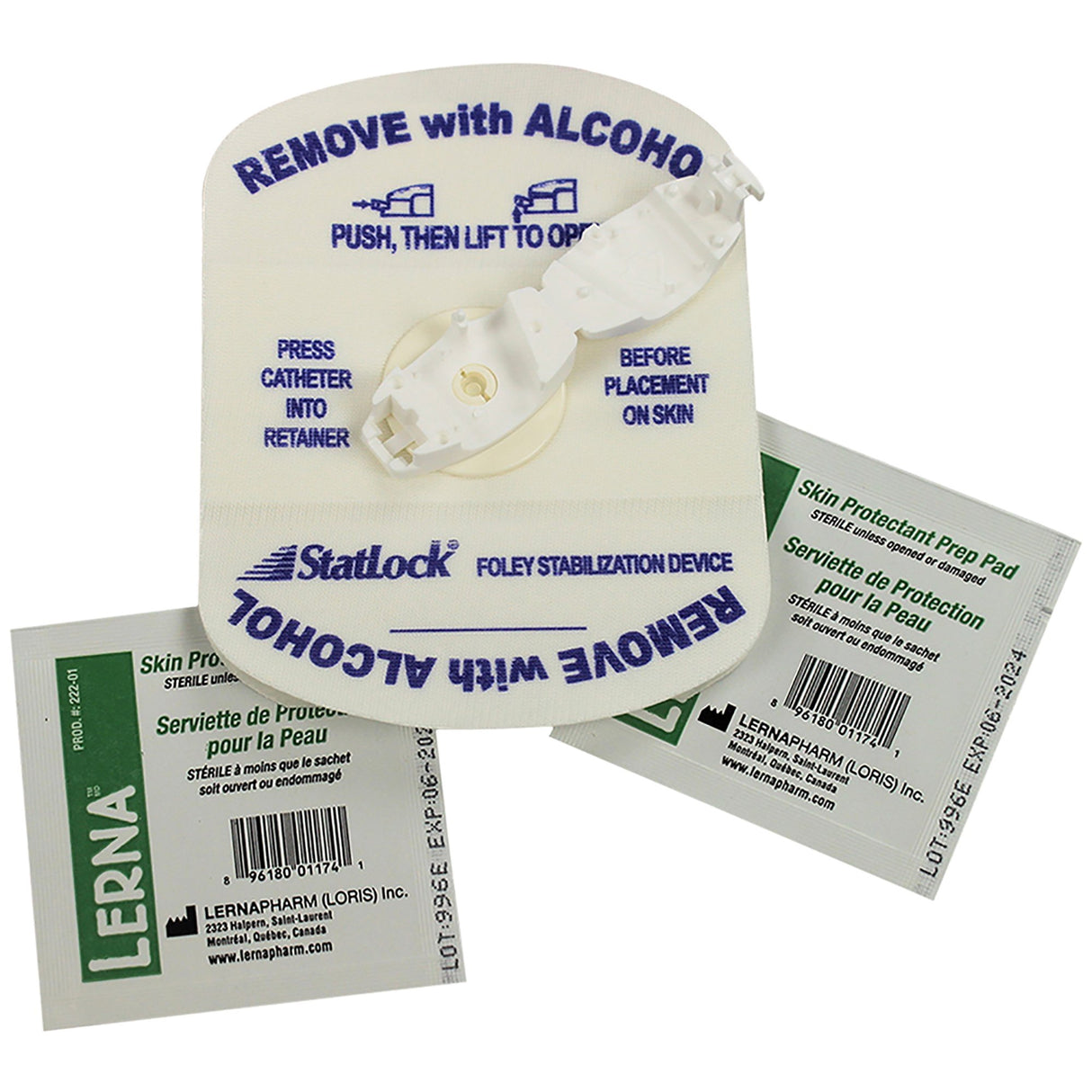 Foley Stabilization Device Statlock® Sterile, Tricot Anchor Pad, Adult - BeHope