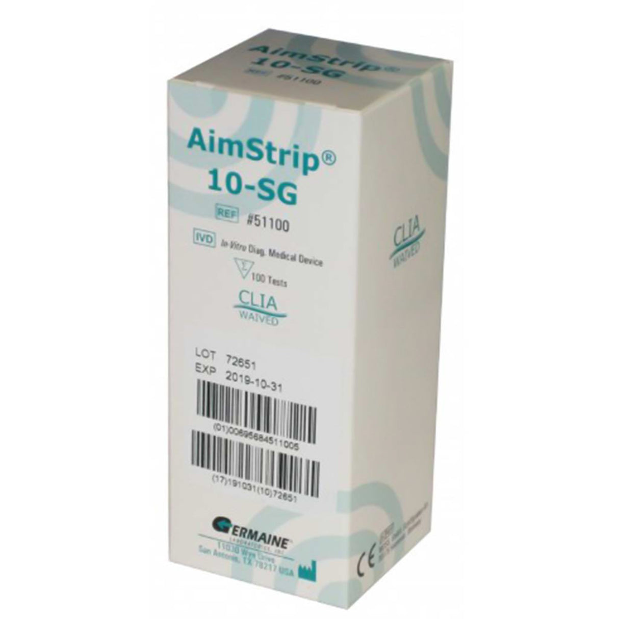Urinalysis Reagent AimStrip® Bilirubin, Blood, Glucose, Ketone, Leukocytes, Nitrite, pH, Protein, Specific Gravity, Urobilinogen For AimStrip Urine Analyzer 100 Tests - BeHope