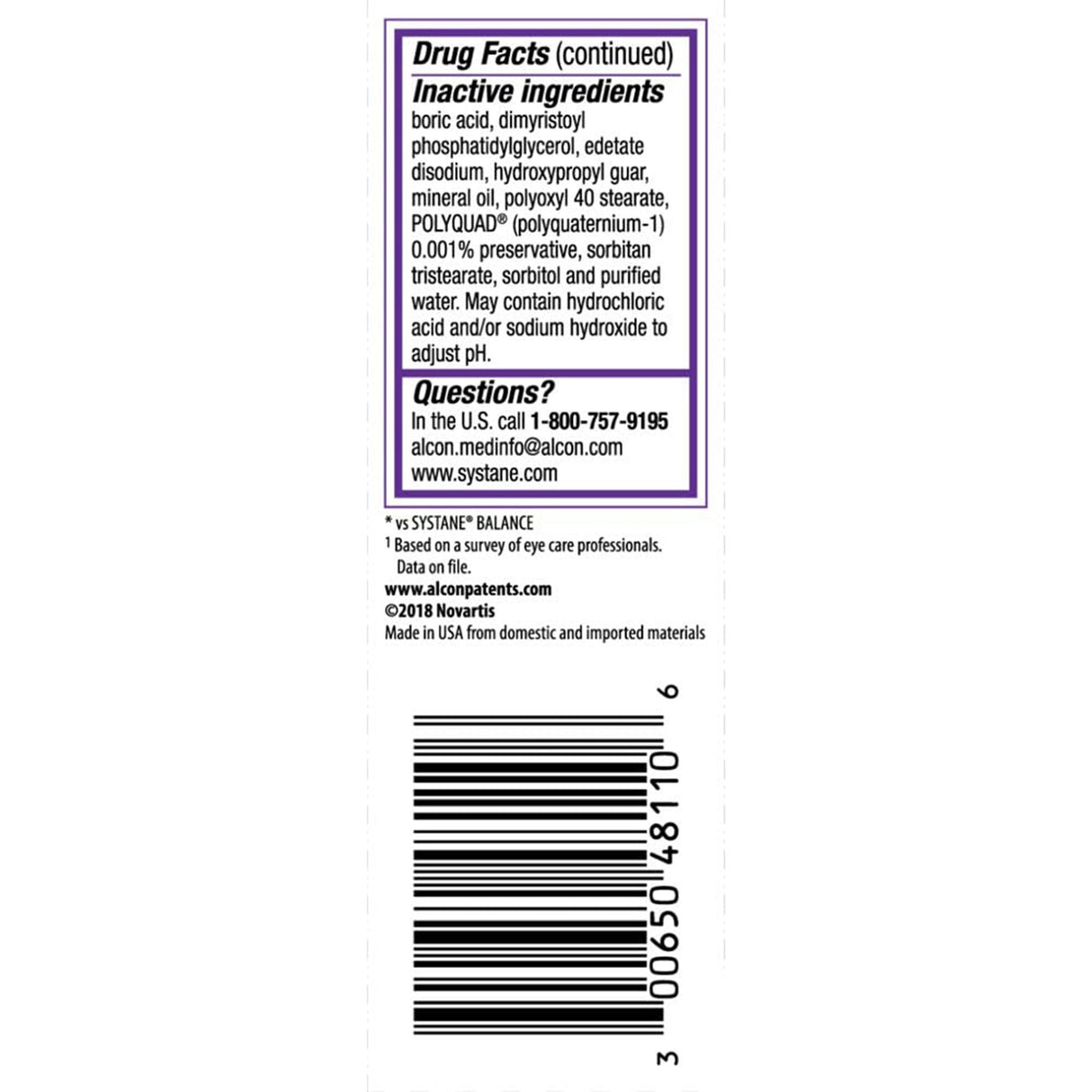 Eye Lubricant Systane® Complete 10 mL Eye Drops - BeHope