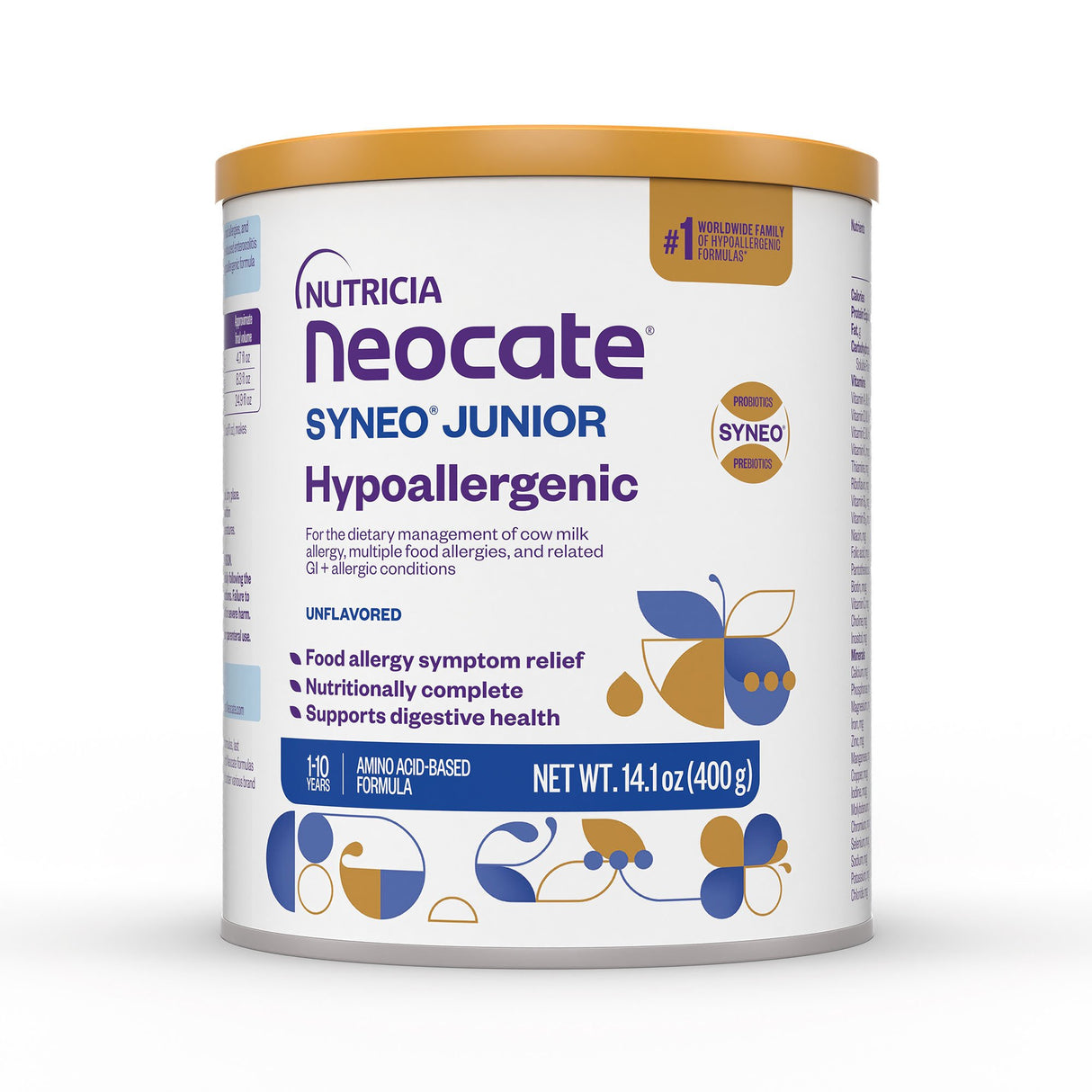 Pediatric Oral Supplement Neocate® Syneo® Junior Unflavored 14.1 oz. Can Powder Amino Acid Food Allergies - BeHope