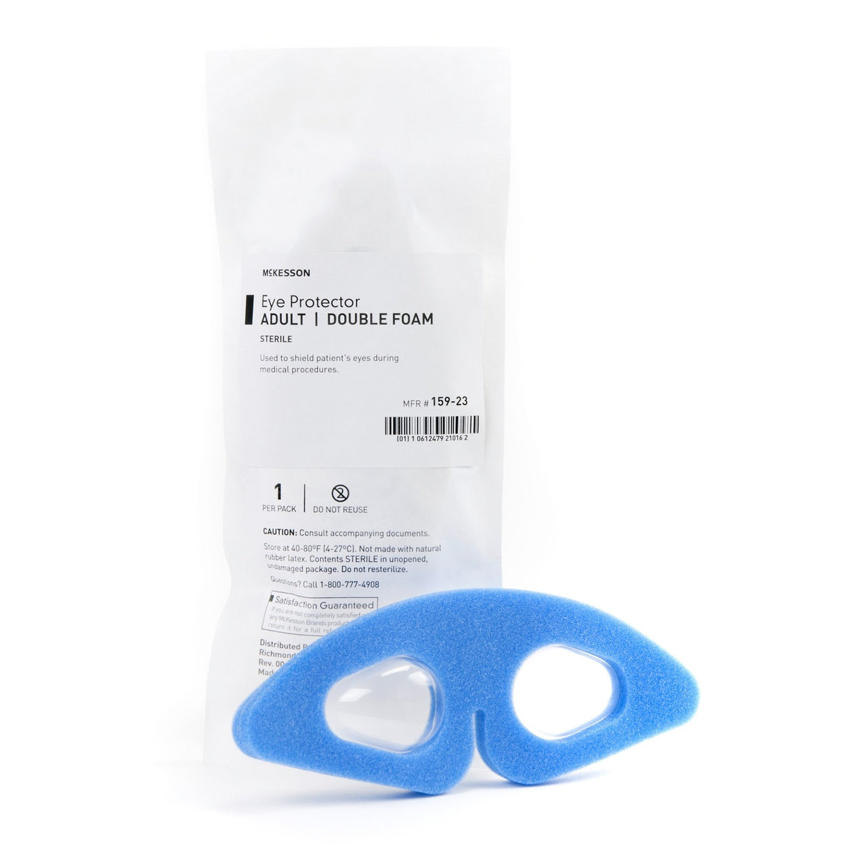 Double Foam Eye Protector McKesson 2-9/10 X 8-1/8 Inch Adhesive - BeHope