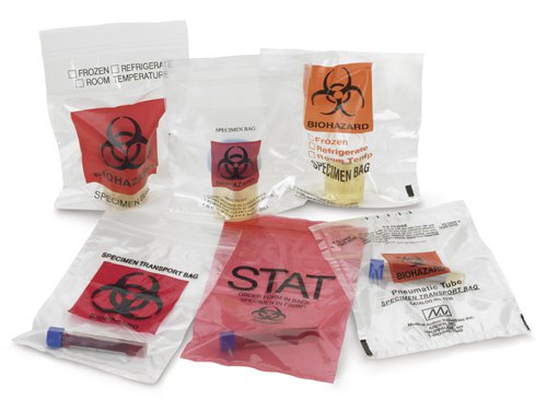 Specimen Transport Bag with Document Pouch Lab Guard® 8 X 10 Inch Zip Closure Biohazard Symbol / Storage Instructions NonSterile - BeHope