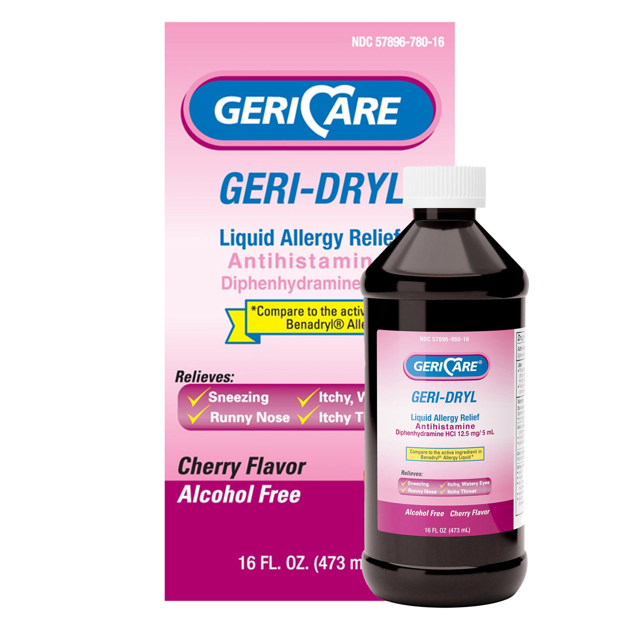 Allergy Relief Geri-Care® 12.5 mg / 5 mL Strength Liquid 16 oz. - BeHope