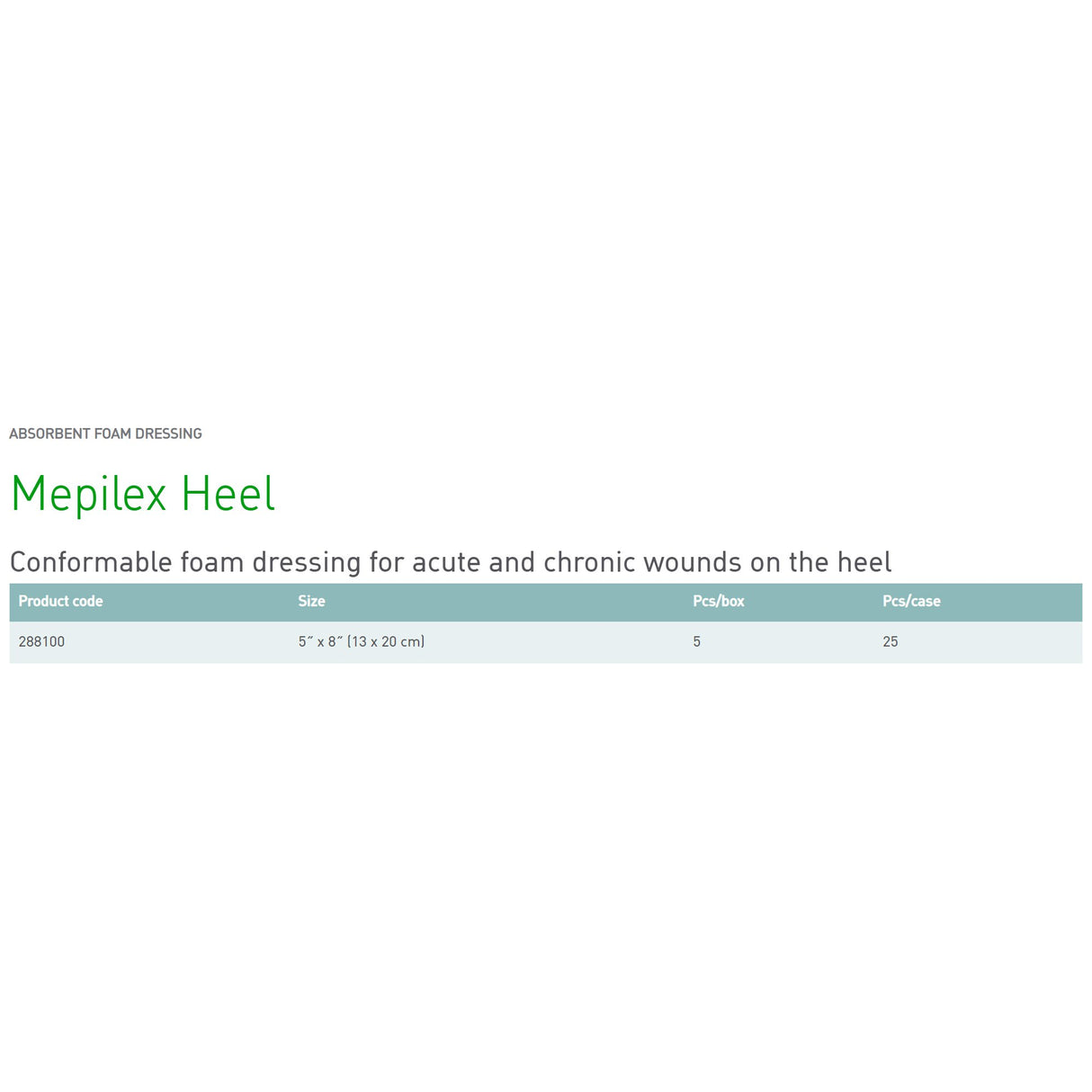 Foam Dressing Mepilex® Heel 5 X 8 Inch Without Border Film Backing Silicone Adhesive Heel Sterile - BeHope