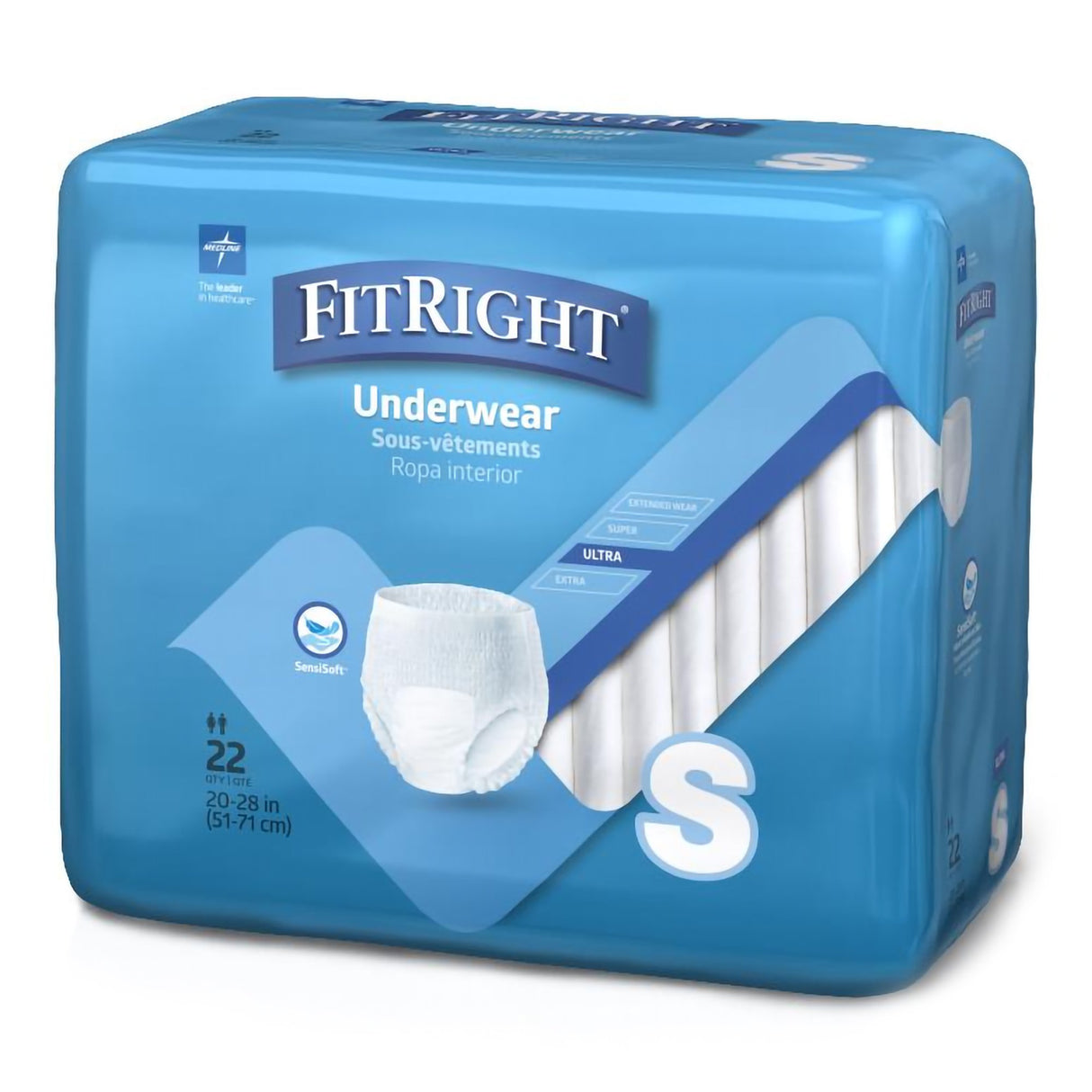 Absorbent Underwear FitRight® Classic Pull On with Tear Away Seams Small Unisex Disposable Moderate Absorbency - BeHope