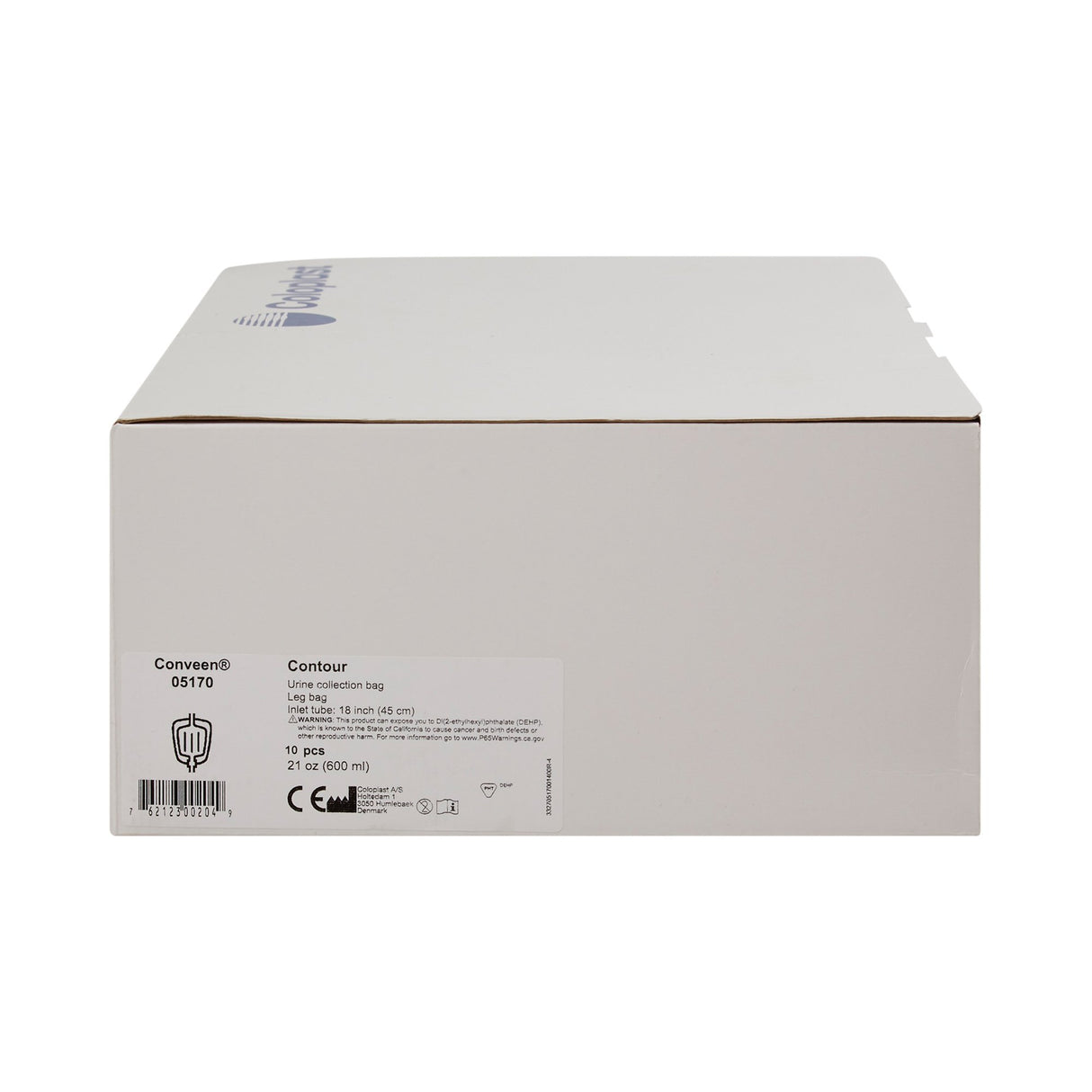 Urinary Leg Bag Conveen® Security+ Anti-Reflux Valve NonSterile 600 mL Polyethylene / Flocked - BeHope