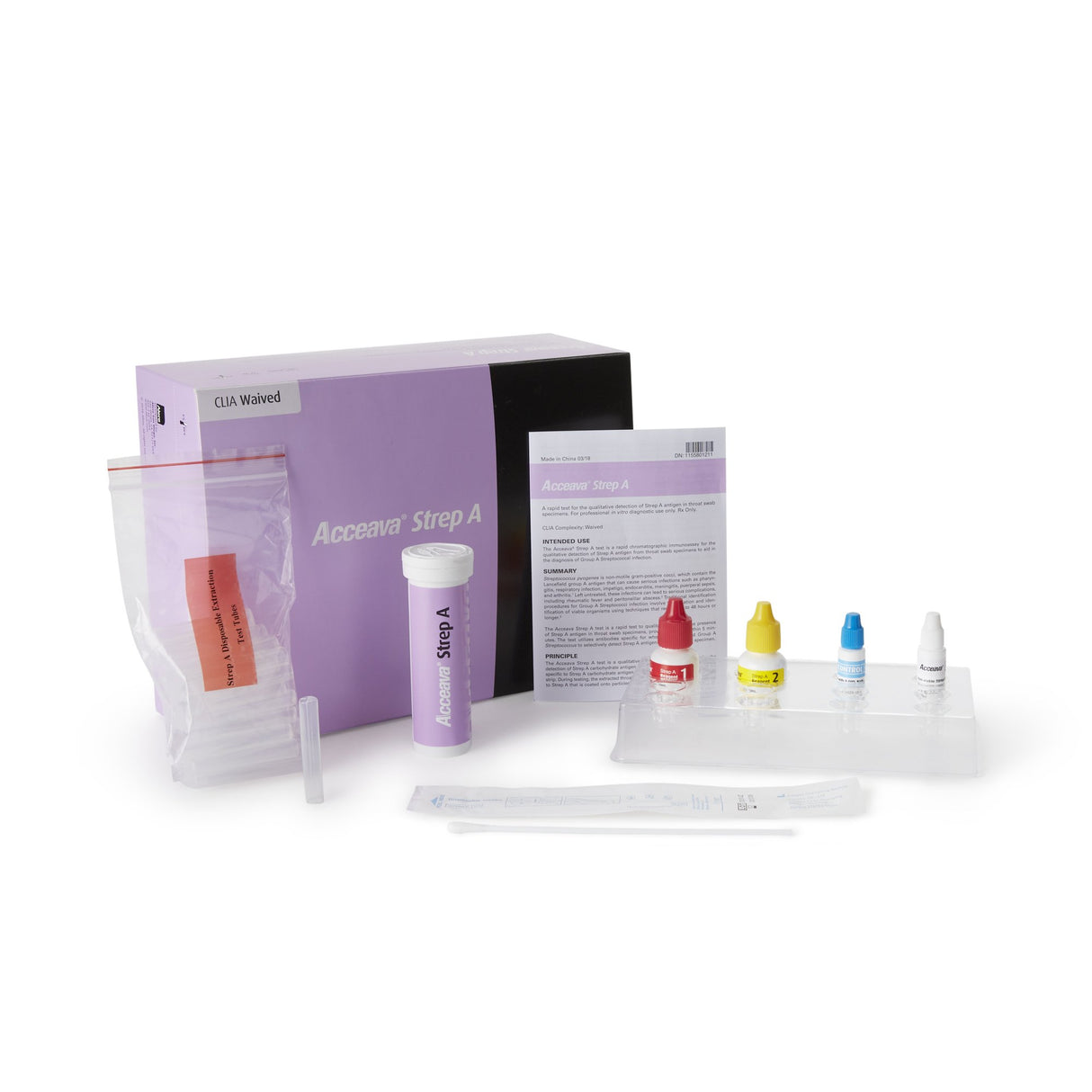 Acceava® Rapid Strep A Test Kit CLIA Waived - BeHope