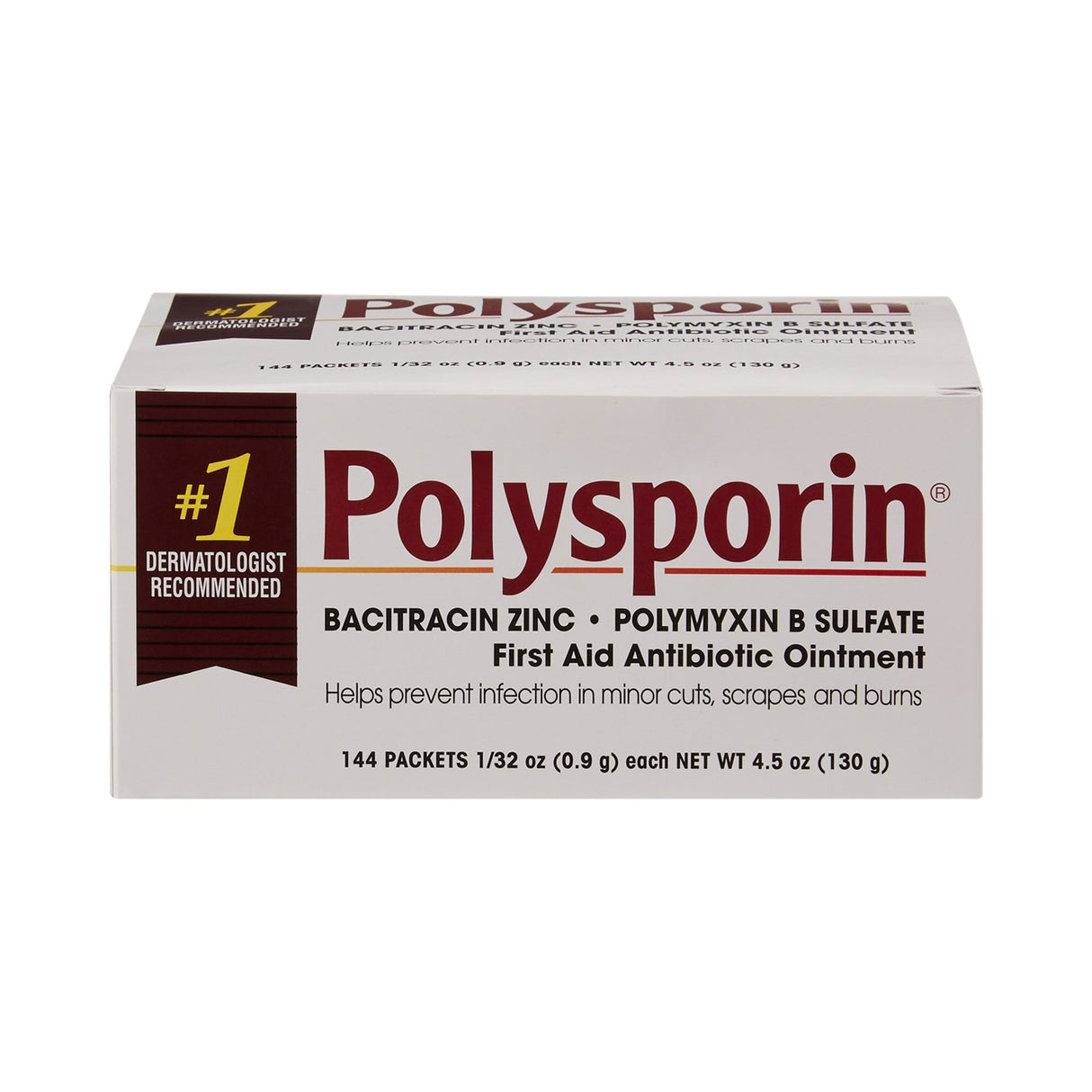 First Aid Antibiotic Bacitracin / Polymyxin B Polysporin® Ointment 0.9 Gram Individual Packet - BeHope