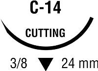 Nonabsorbable Suture With Needle Surgilon™ Braided Nylon Silicone Coated Reverse Cutting - BeHope