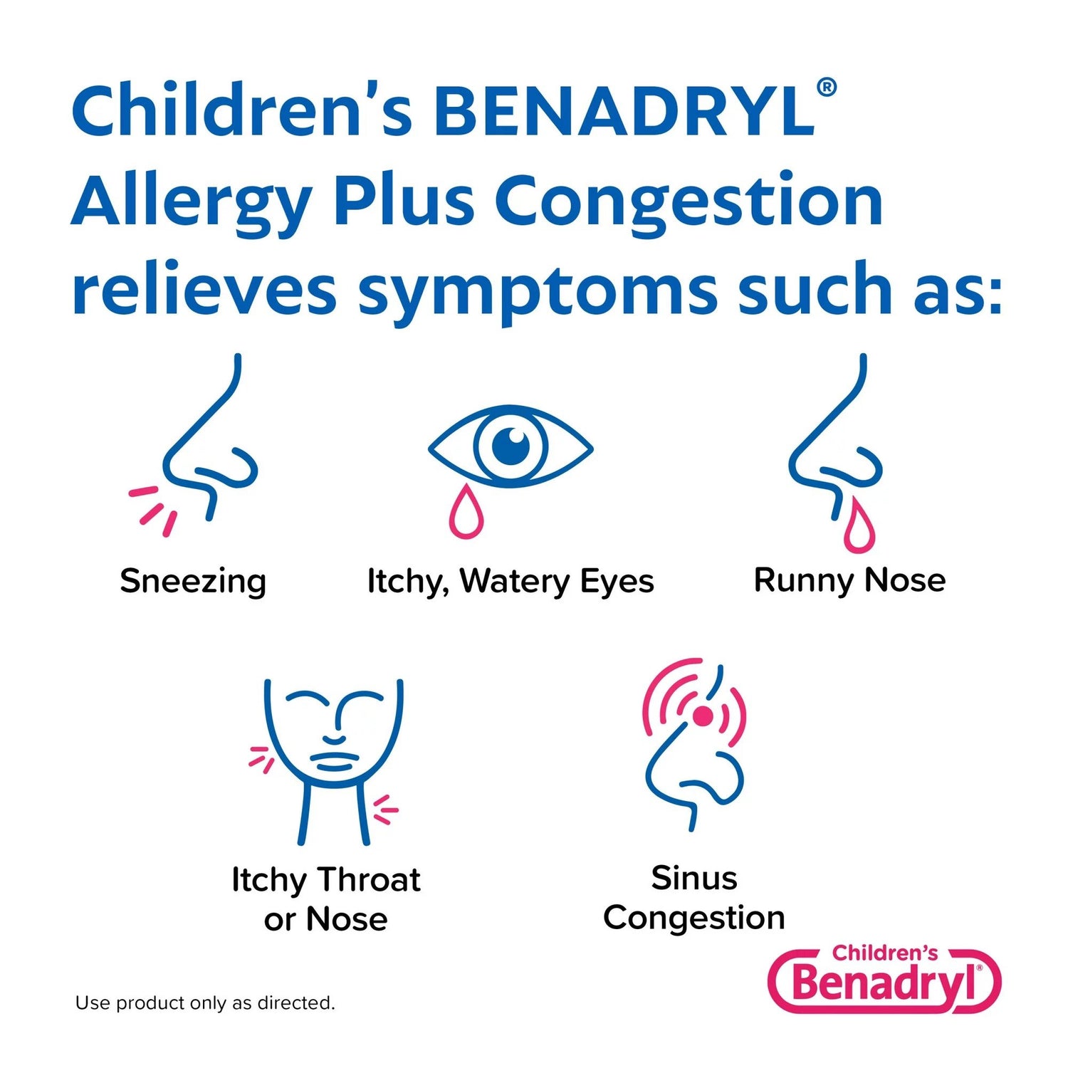 Children's Allergy Relief Children’s BENADRYL® Allergy Plus Congestion 12.5 mg - 5 mg Strength Liquid 4 oz. - BeHope