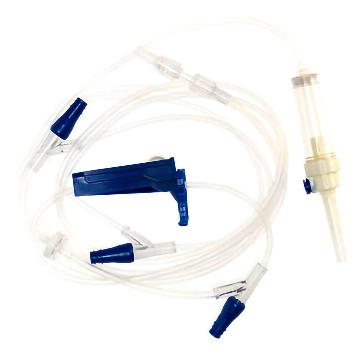 IV Pump Set McKesson Pump 3 Ports 10 Drops / mL Drip Rate Without Filter 110 Inch Tubing Solution Without Flow Regulator - BeHope
